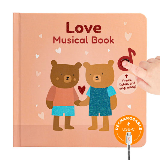 Cali's Books Music Books for Toddlers 1-3 Years Old - Toddler Valentines Day Book for Kids, Valentine Baby Sound Book for Girls, Musical Song Toy for 1 Year Old, Singing Toys for 2 Year Olds