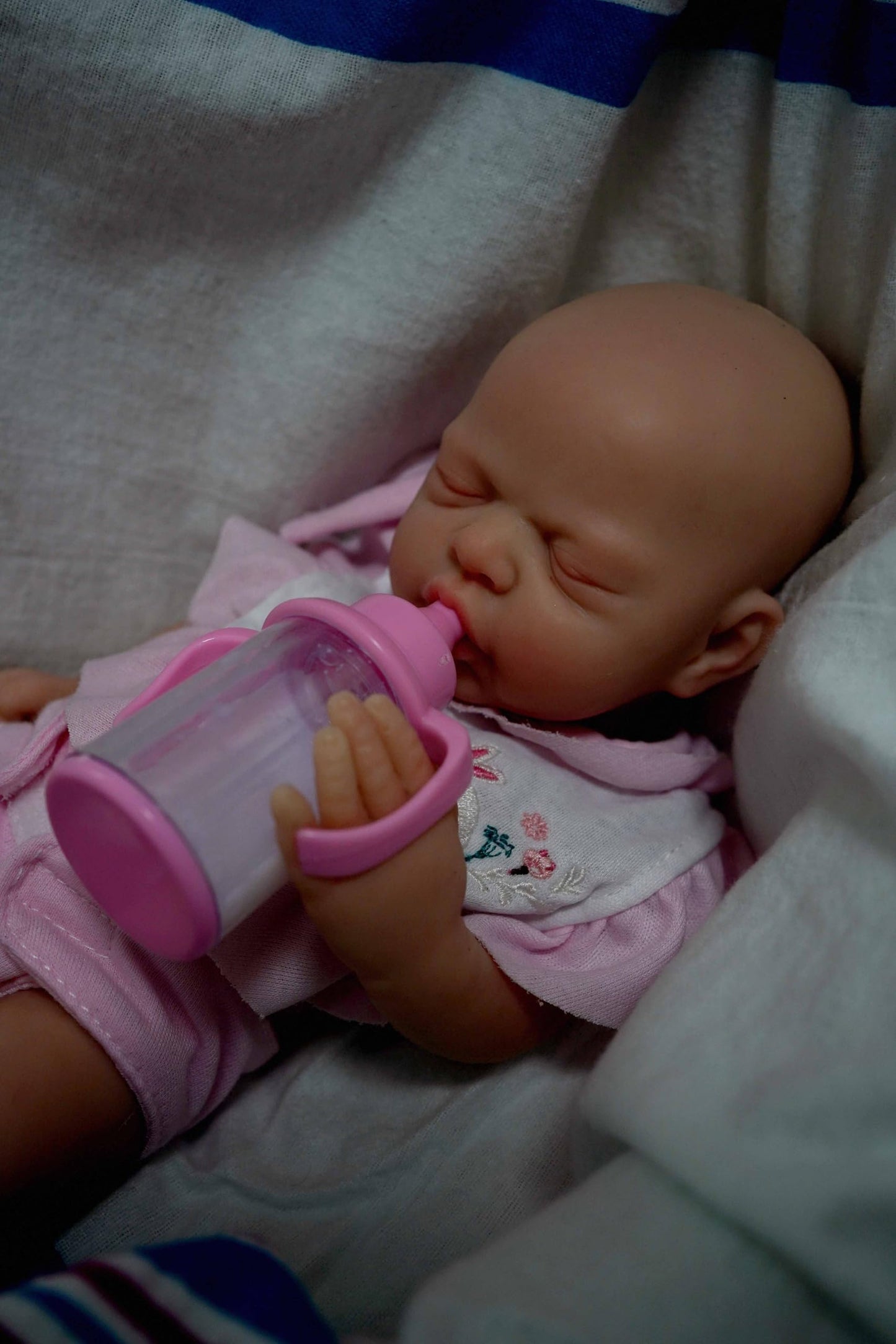MYREBABY 12" Lifelike Reborn Baby Dolls, Full Silicone Reborn Baby, Realistic Newborn Baby Doll Sleeping Girl Real Life Baby Dolls with Clothes Set & Feeding Accessories