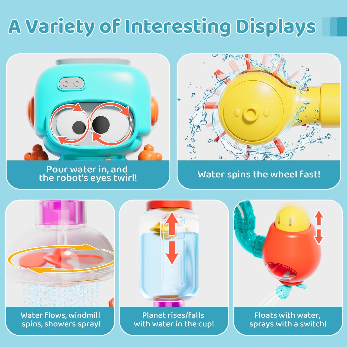 SOCBTNSO DIY Assemble Water Pipe, Bath Toys for Kids Ages 4-8, DIY Building Kit for Ages 5-7, Bathtub Time Birthday Gifts for Toddler 3 + Year Old