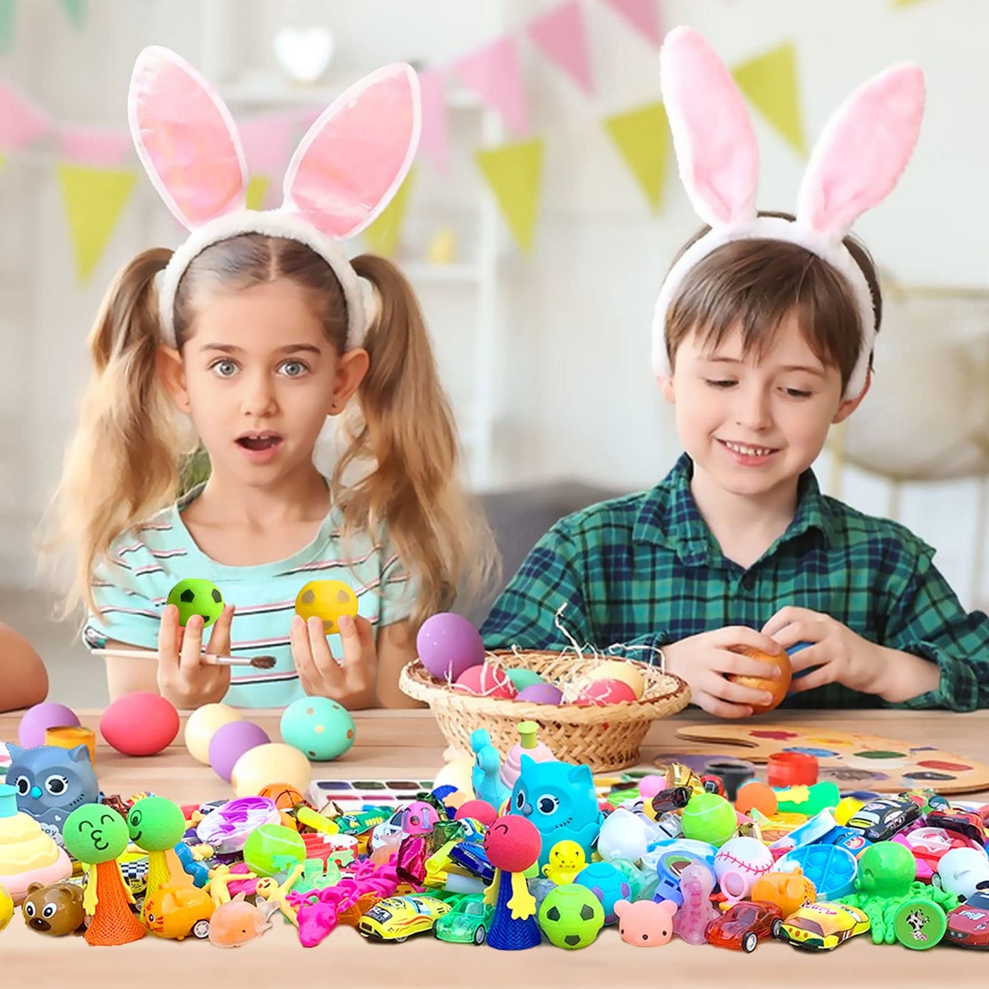 Party Favors for Kids, 64 Pcs Small Toys Prizes Bulk, Easter Basket Goodie Bag Stuffers, Pinata Egg Fillers, Treasure Box Toys for Classroom, Prize Box Birthday Gift Bag Student Rewards