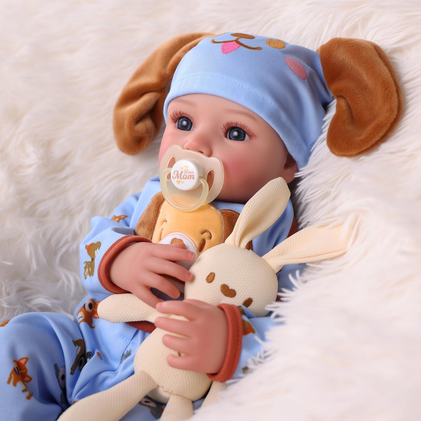 BABESIDE Lifelike Reborn Baby Dolls Boy - 20 Inch Handmade Realistic Baby Doll Cloth Soft Body Newborn Silicone Baby Doll with Toy & Gift Box for Kids 3+
