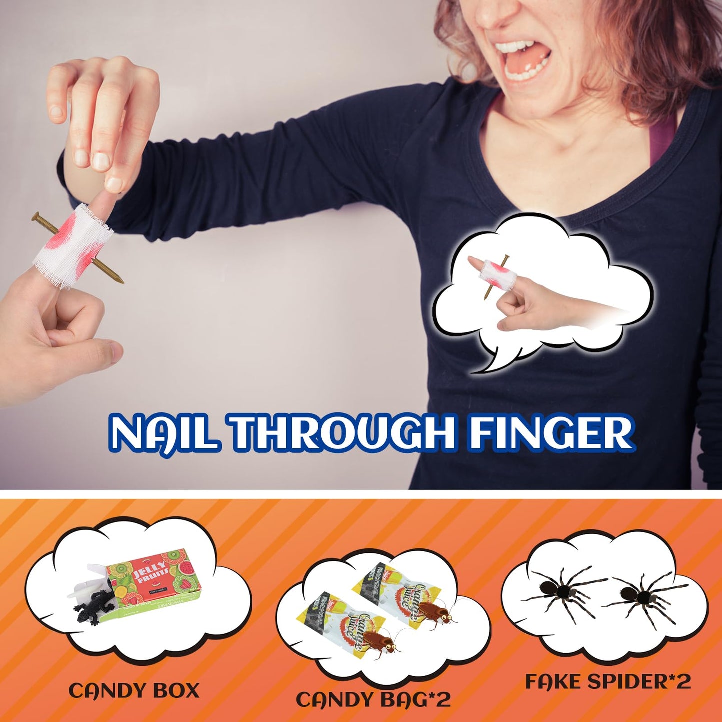 ALLROAD Prank Kit | Pranks for Kids | Joke Box-Ultimate Gift Set 20 Ultimate Practical Jokes and Pranks for Kids | Prank Toys Pack Set Box for Gifts