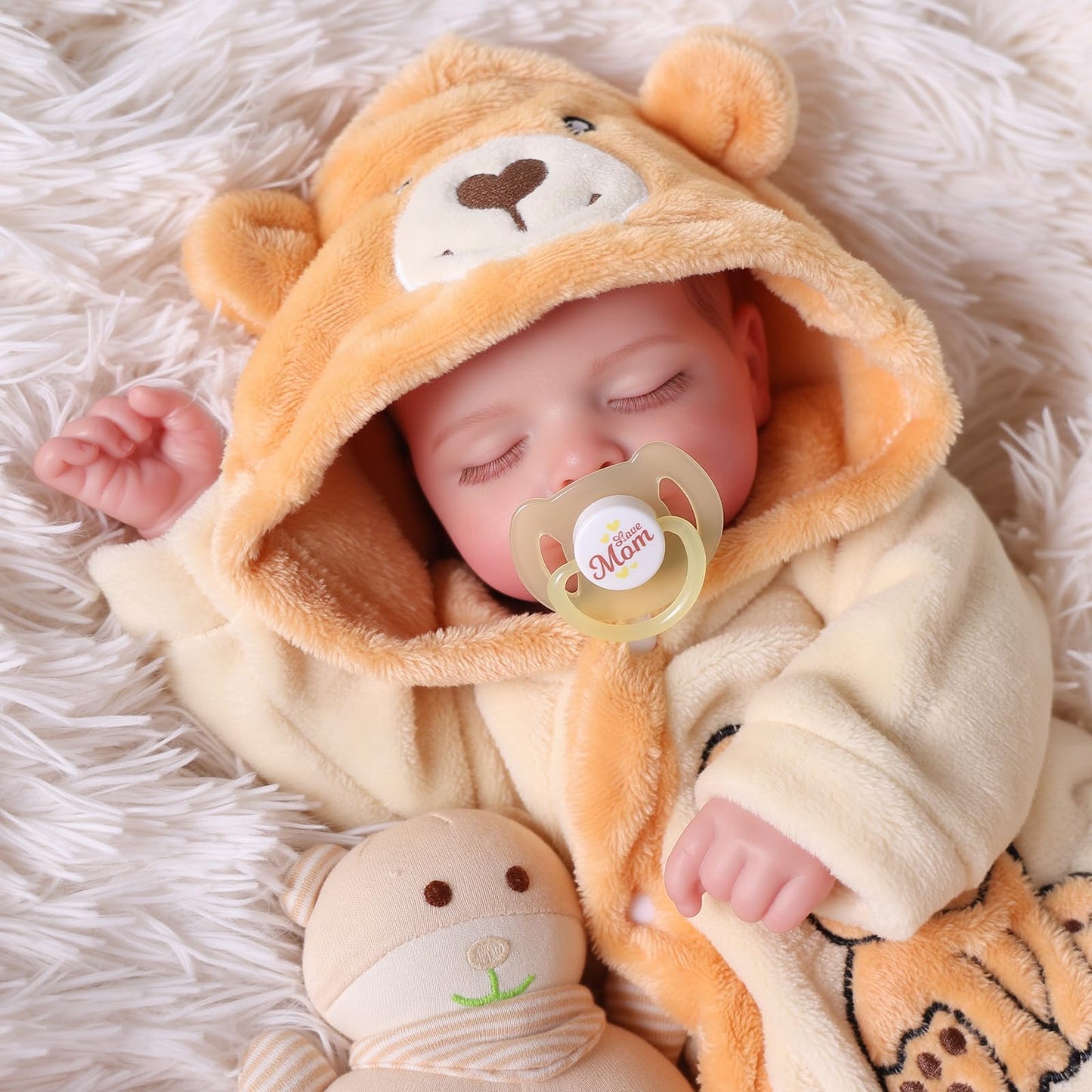 BABESIDE Lifelike Reborn Baby Dolls - Sleeping Realistic Newborn Soft Body Real Life Girl Dolls with Accessories Gifts for Kids Age 3 + & Collection, 20 inches