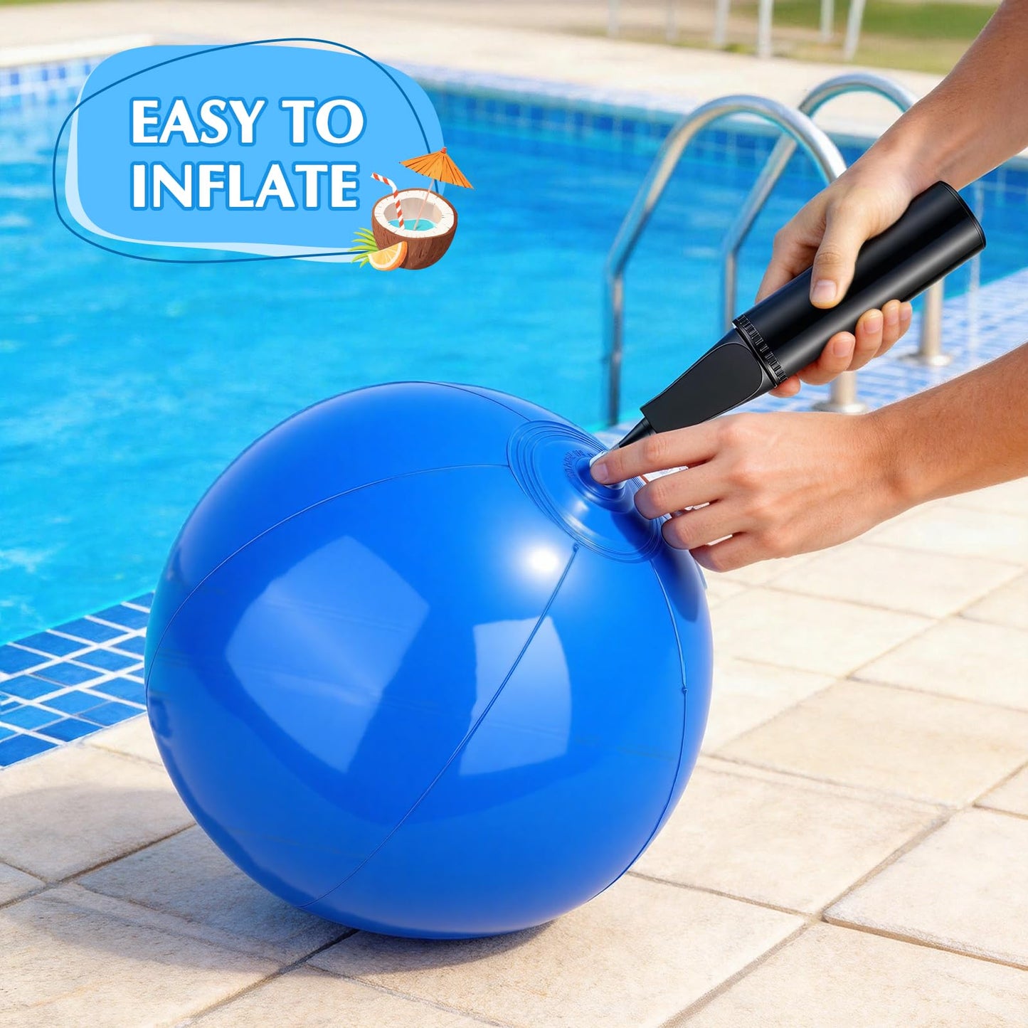 Inflatable Pool Toys Games Set - Tic-Tac-Toe Toss Game Floating Toy with 10 Balls, Outdoor Swimming Water Toys for Kids Adults