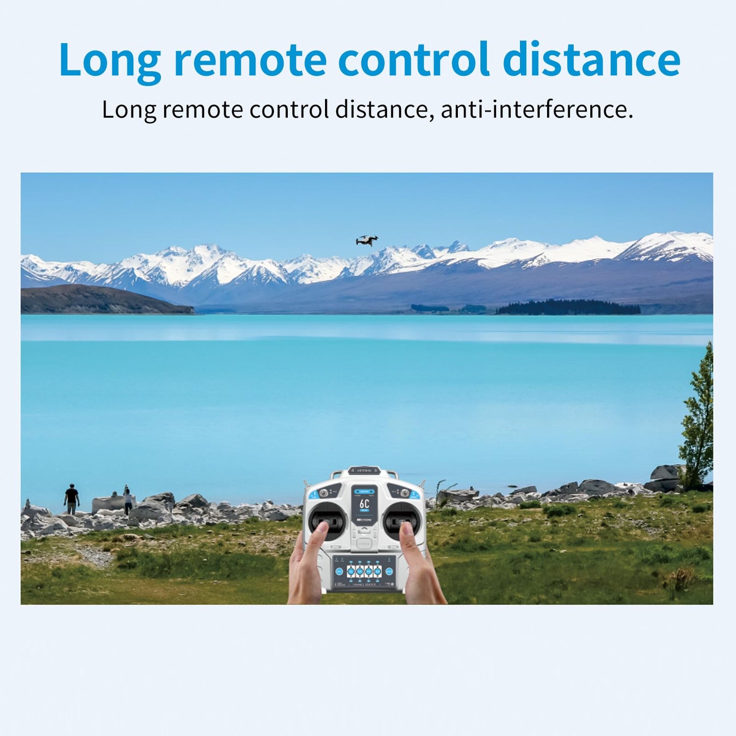 GoolRC MicroZone 6CH RC Transmitter and Receiver Compatible with MC6RE, E6R-E, MC7RB, and MC9002 2.4GHz Radio Controller for SU27 RC Airplane Drone Multirotor Helicopter Car Boat