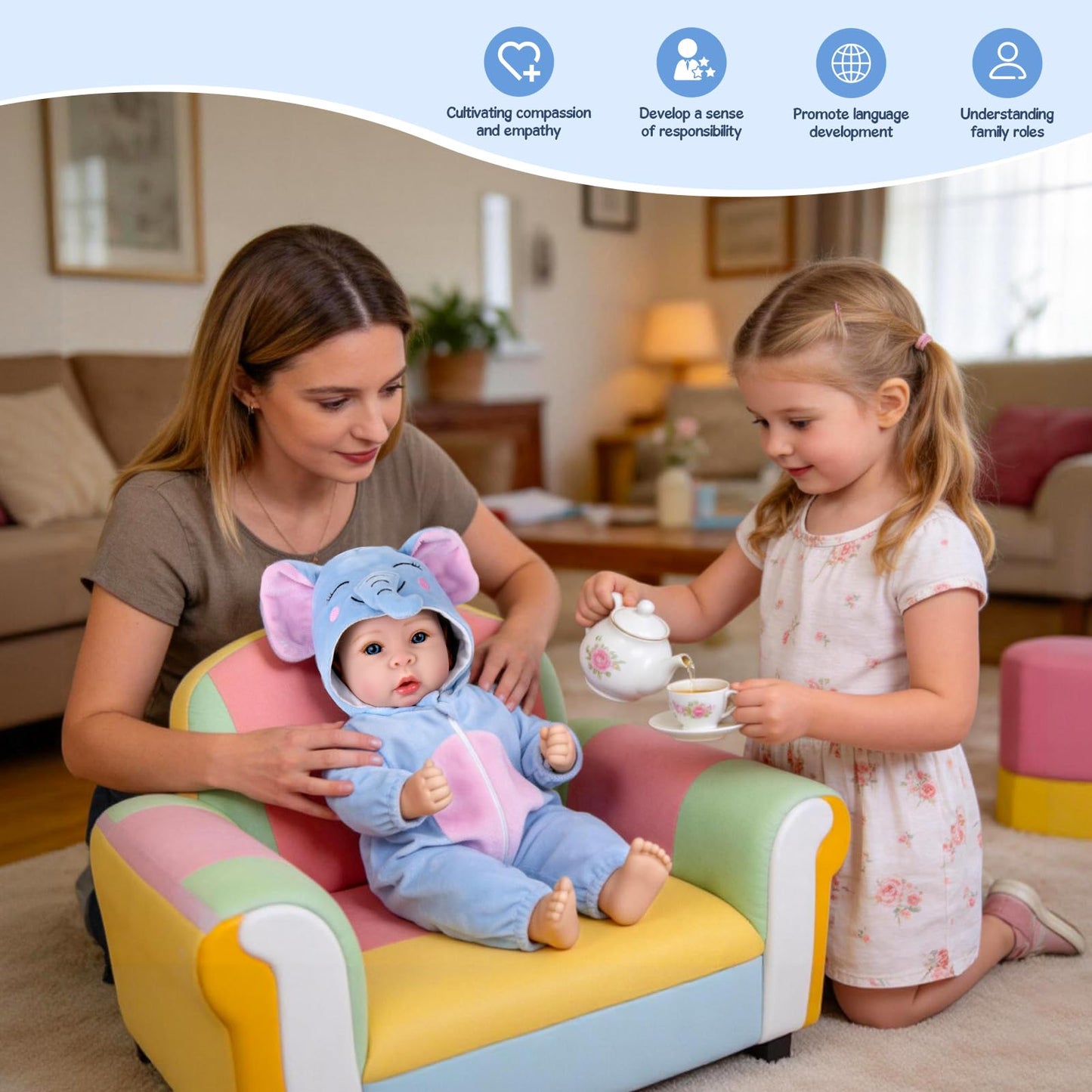 Aori Baby Doll Boy 17 inches, Real Life Baby Boy Dolls with Feeding Kit Included, Life Like Newborn Boy Baby Doll that Look Real, Ideal Gift for Kids, Birthday, Pretend Play