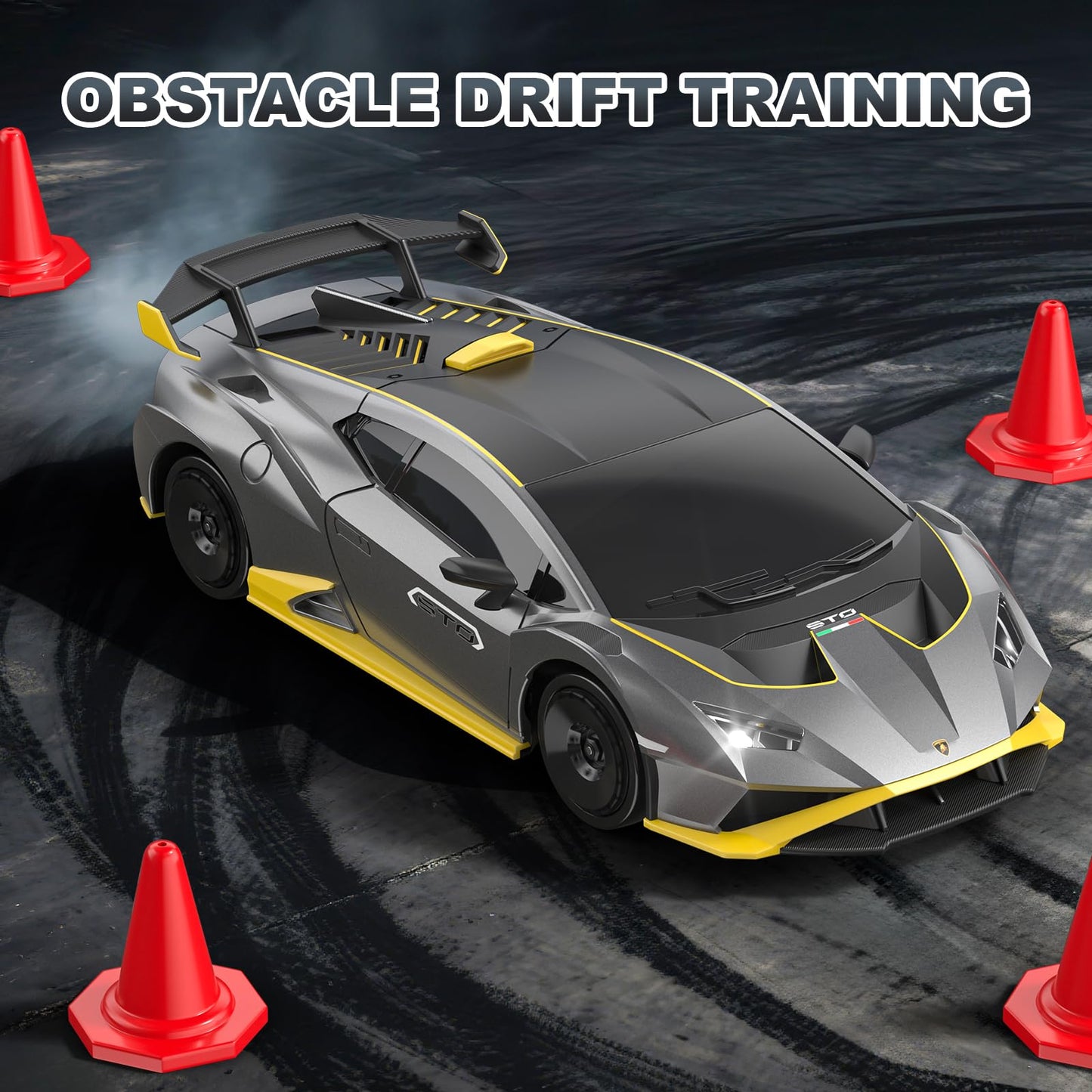 SEDITY Lamborghini Remote Control Car, 1:18 Scale Lambo Toy Car, Officially Licensed Fast Rc Cars with Led Light, Race Car Toys for 4-12 Boys Girls Adults Birthday Ideas Gift.