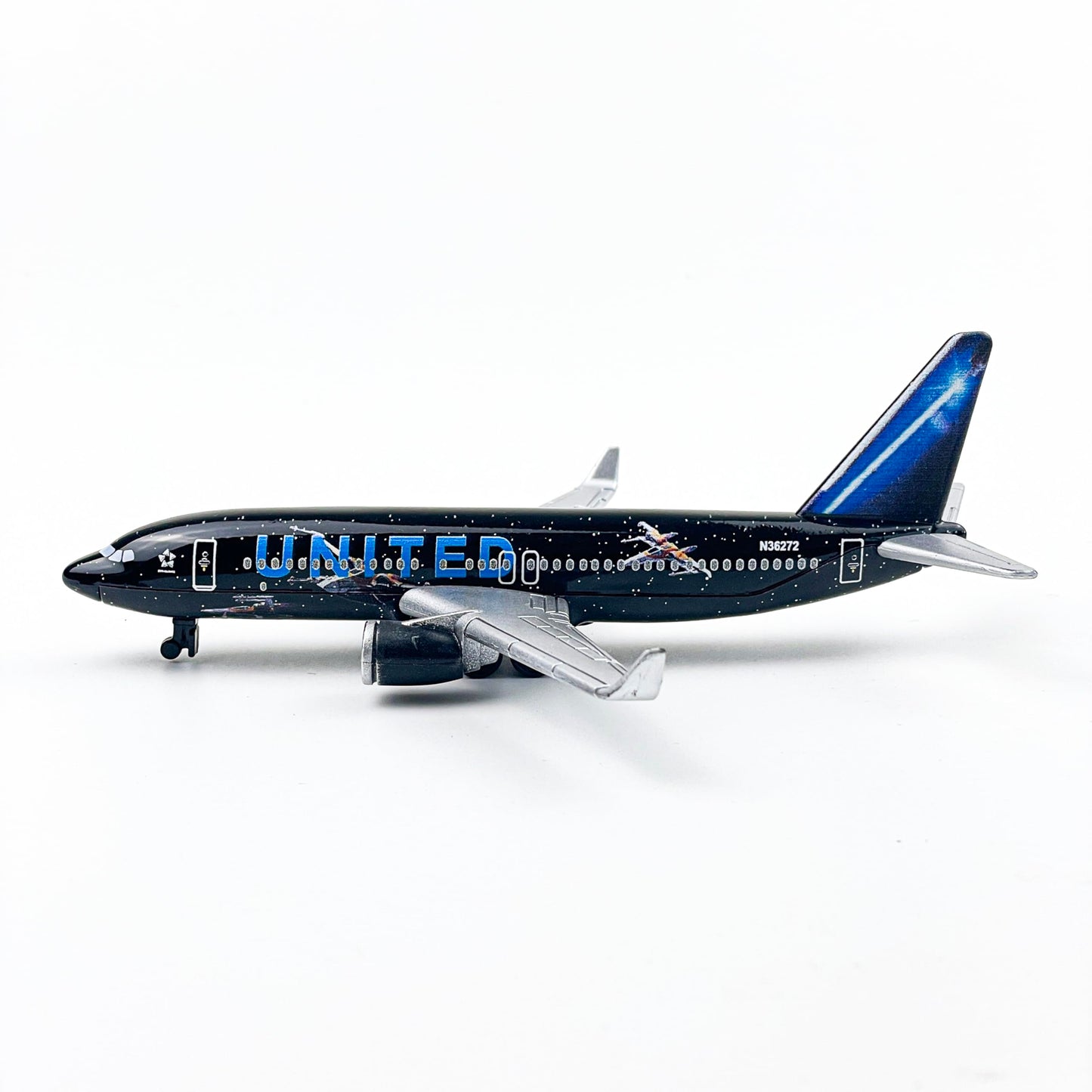 AVIAMUSE Model Airplane, United Black Livery Aircraft Planes Model Suitable for Collection and Christmas Birthday, Desktop Decor