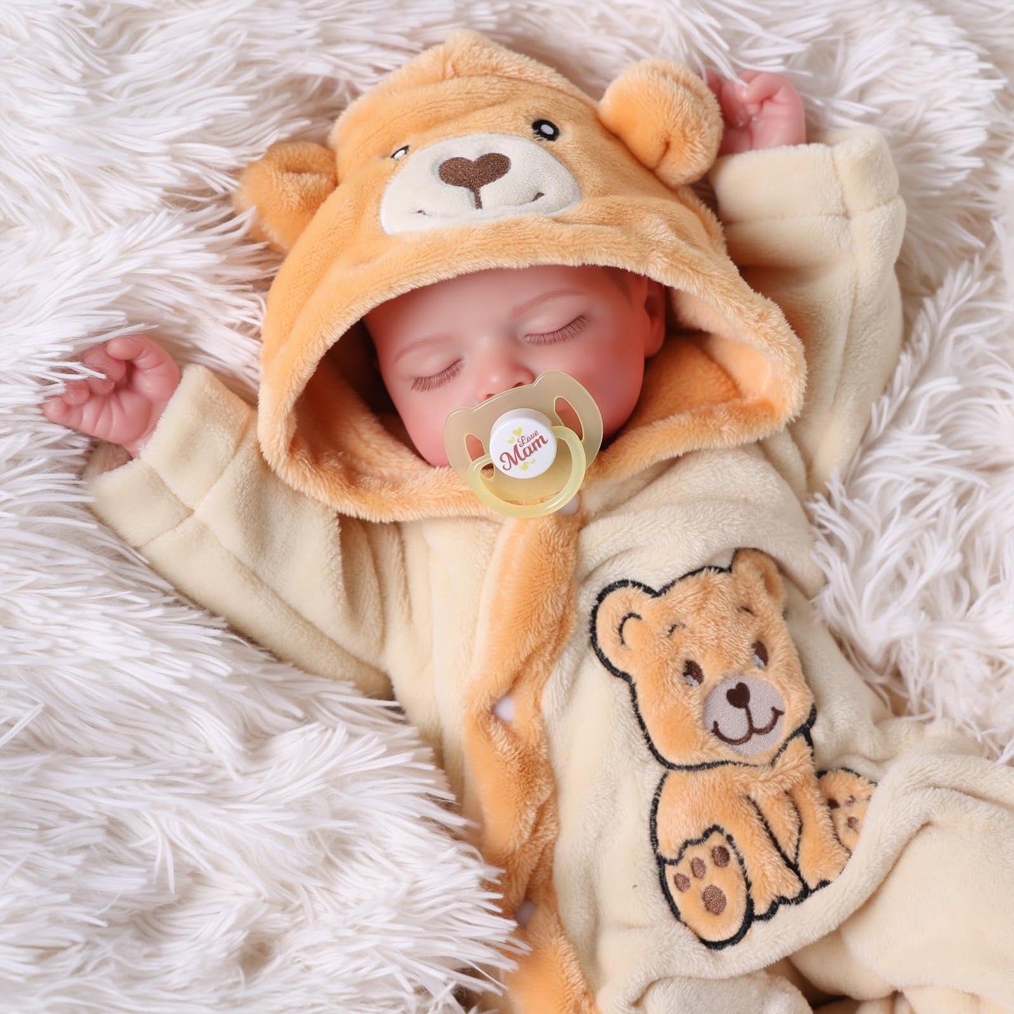 BABESIDE Lifelike Reborn Baby Dolls - Sleeping Realistic Newborn Soft Body Real Life Girl Dolls with Accessories Gifts for Kids Age 3 + & Collection, 20 inches