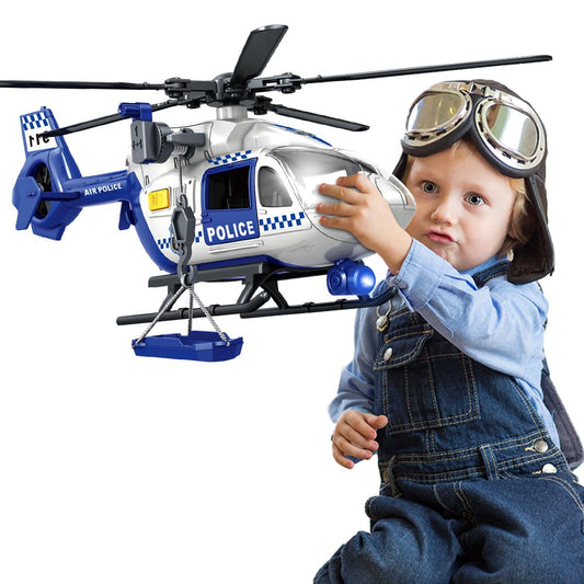 CSDCSD Toddler Boy Toys for 3 4 5 6 Year Old, Helicopter Toy with Crane and Helicopter - Police Toys,Birthday Gifts for Kids Child 2 3 4 5 6 Years Old