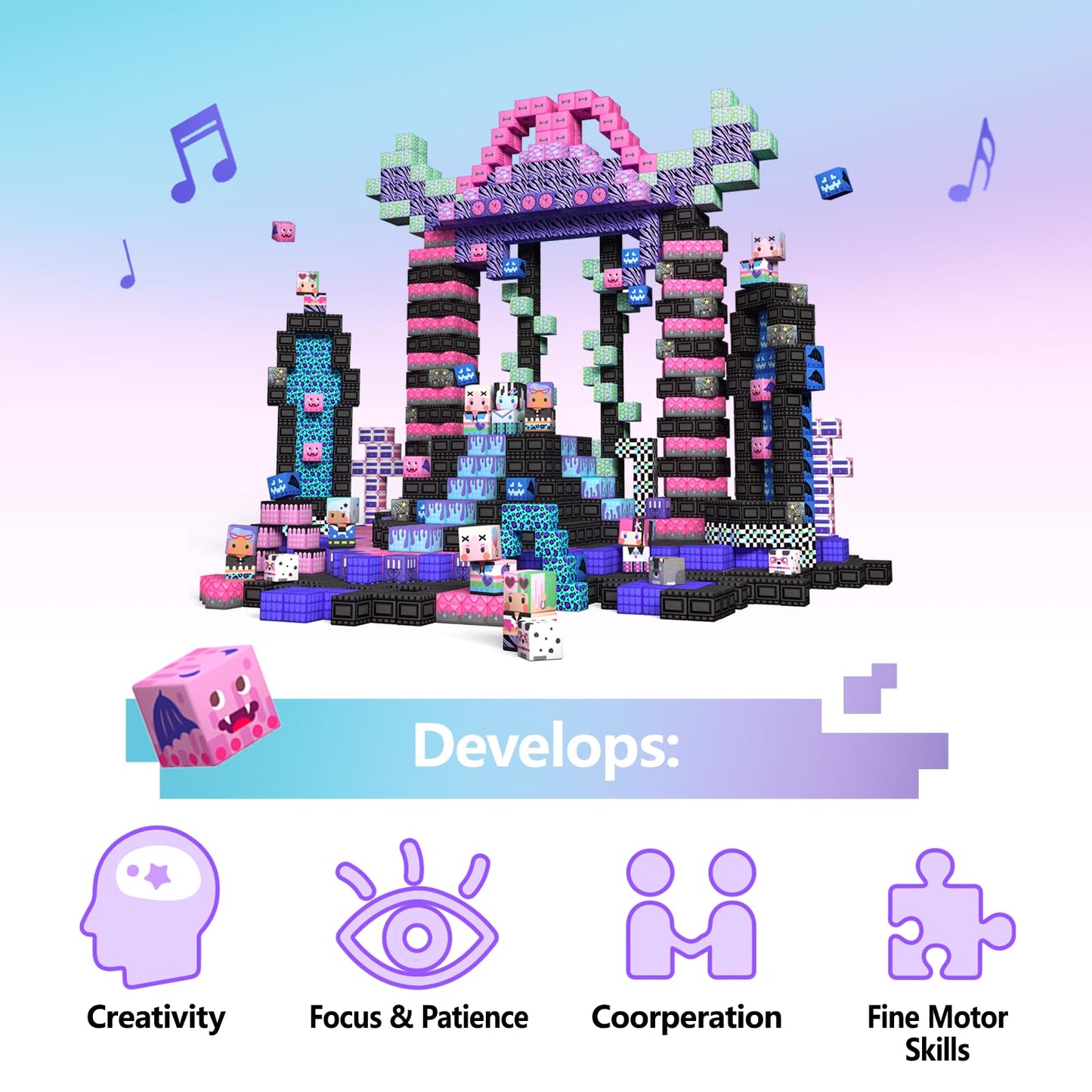 GobiDex 100PCS Magnetic Blocks for Girls, Build MagWonder with Magnet Building Toys Set, Princess Sensory Gift for Boys Girls Birthday