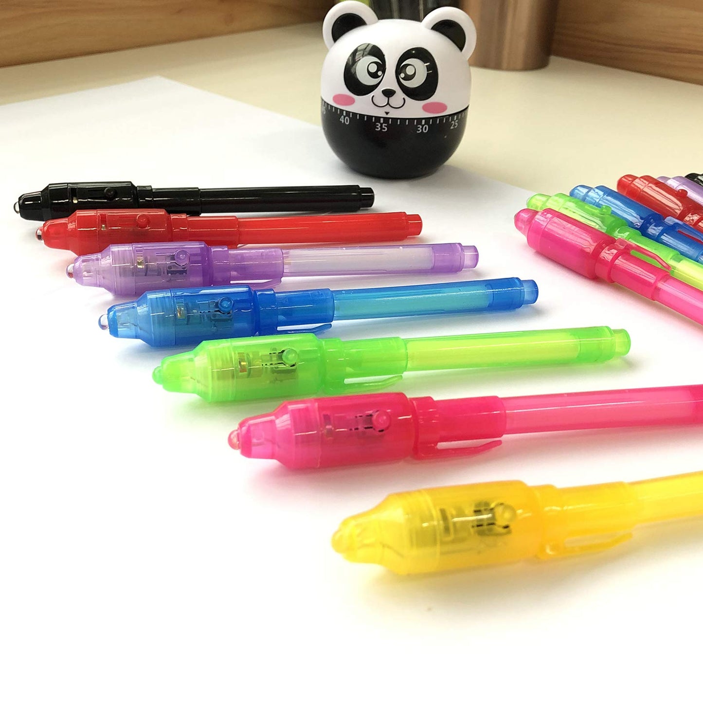 SCStyle Invisible Ink Pen 10Pcs Latest Spy Pen with uv Light Magic Spy Marker Kid Pens for Secret Message and Birthday Party,Writing Secret Message for Easter Day Halloween Christmas Party Bag Gift