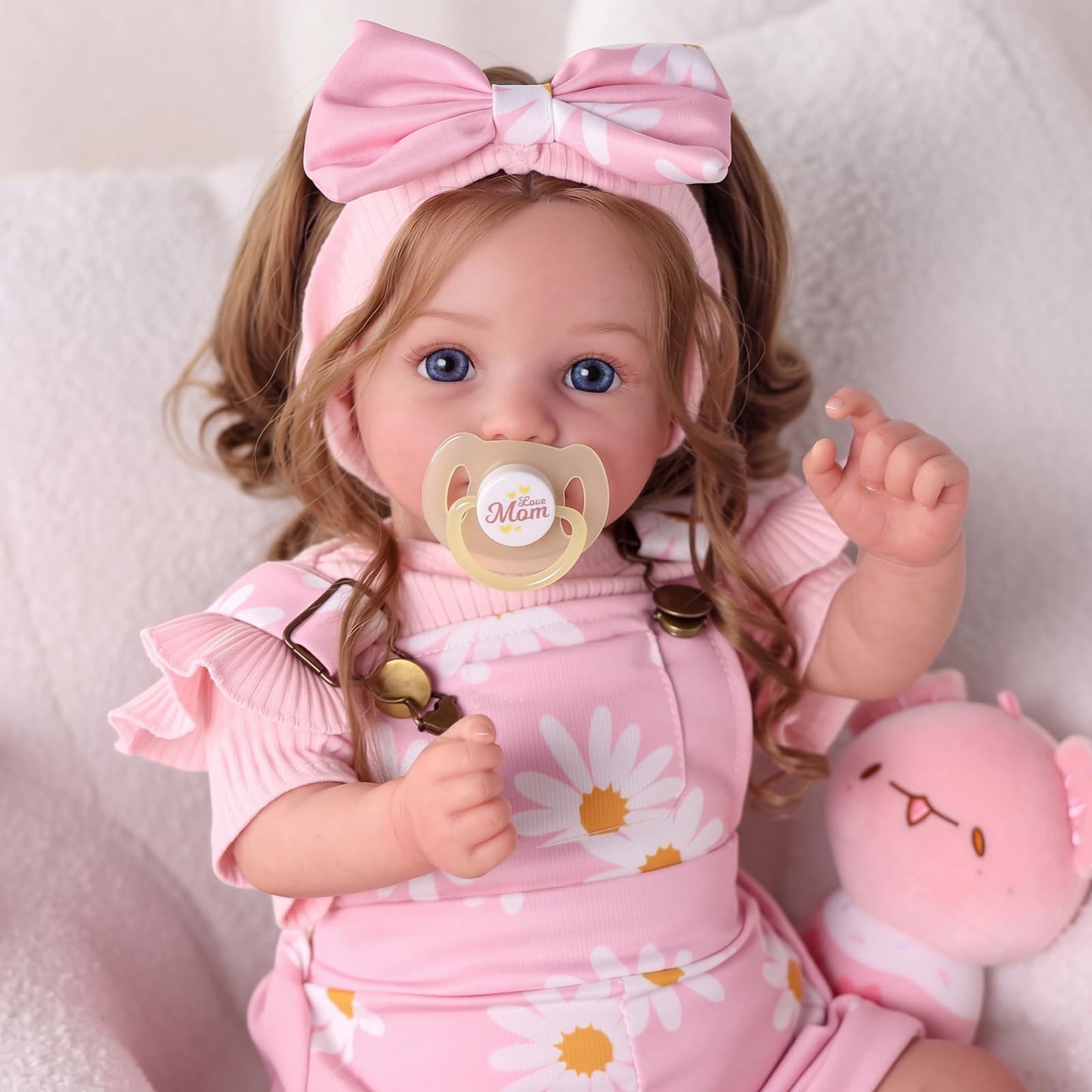 BABESIDE Reborn Baby Dolls, 20Inch Soft Cloth Body Realistic Baby Doll w/Rooted Hair and Open Eye Reborn Doll for Girls Real Life Baby Dolls Perfect for Kids Ages 3+, Playtime and Collection