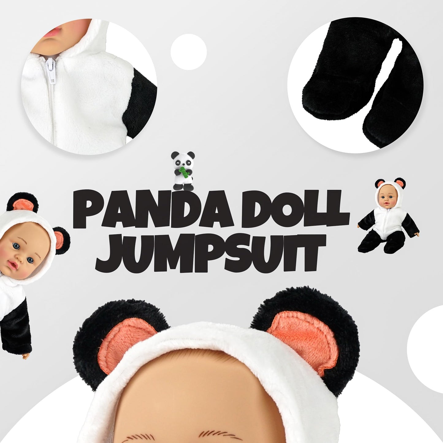 SMILESSKIDDO 12 to 16 Inch Baby Doll Clothes - 6 Sets Animal Styling Dolls Outfits Jumpsuits New Born Babydoll, Doll Accessories Clothes for 12 14 16 Inch, Gifts for Toddler Girls Kids