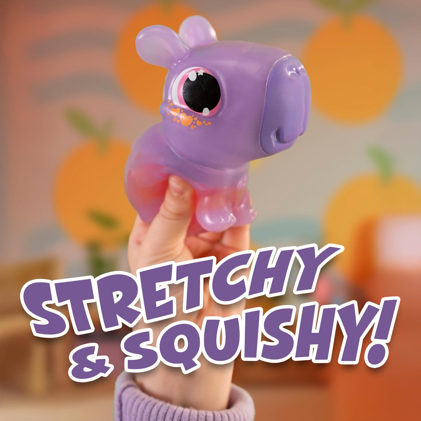 Animagic Let's Glo Capybara Purple | Squishy Water Toy Floats and Glows | Ages 4+