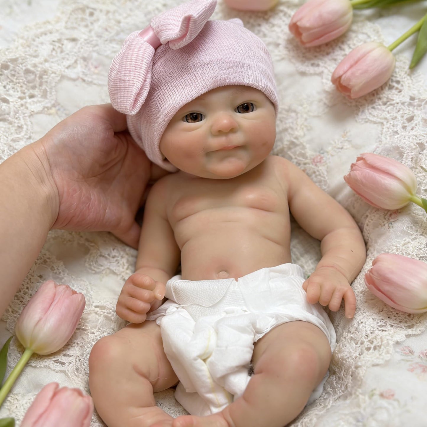 Ceuryee 13 Inch Silicone Baby Doll Full Body Girl Real Life with Clothes and Bottles for Kids