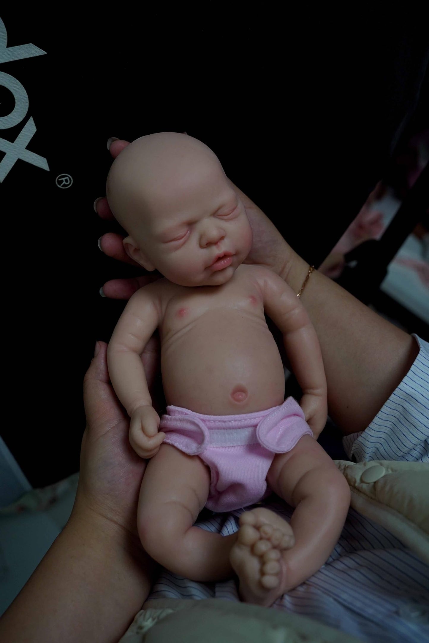 MYREBABY 12" Lifelike Reborn Baby Dolls, Full Silicone Reborn Baby, Realistic Newborn Baby Doll Sleeping Girl Real Life Baby Dolls with Clothes Set & Feeding Accessories