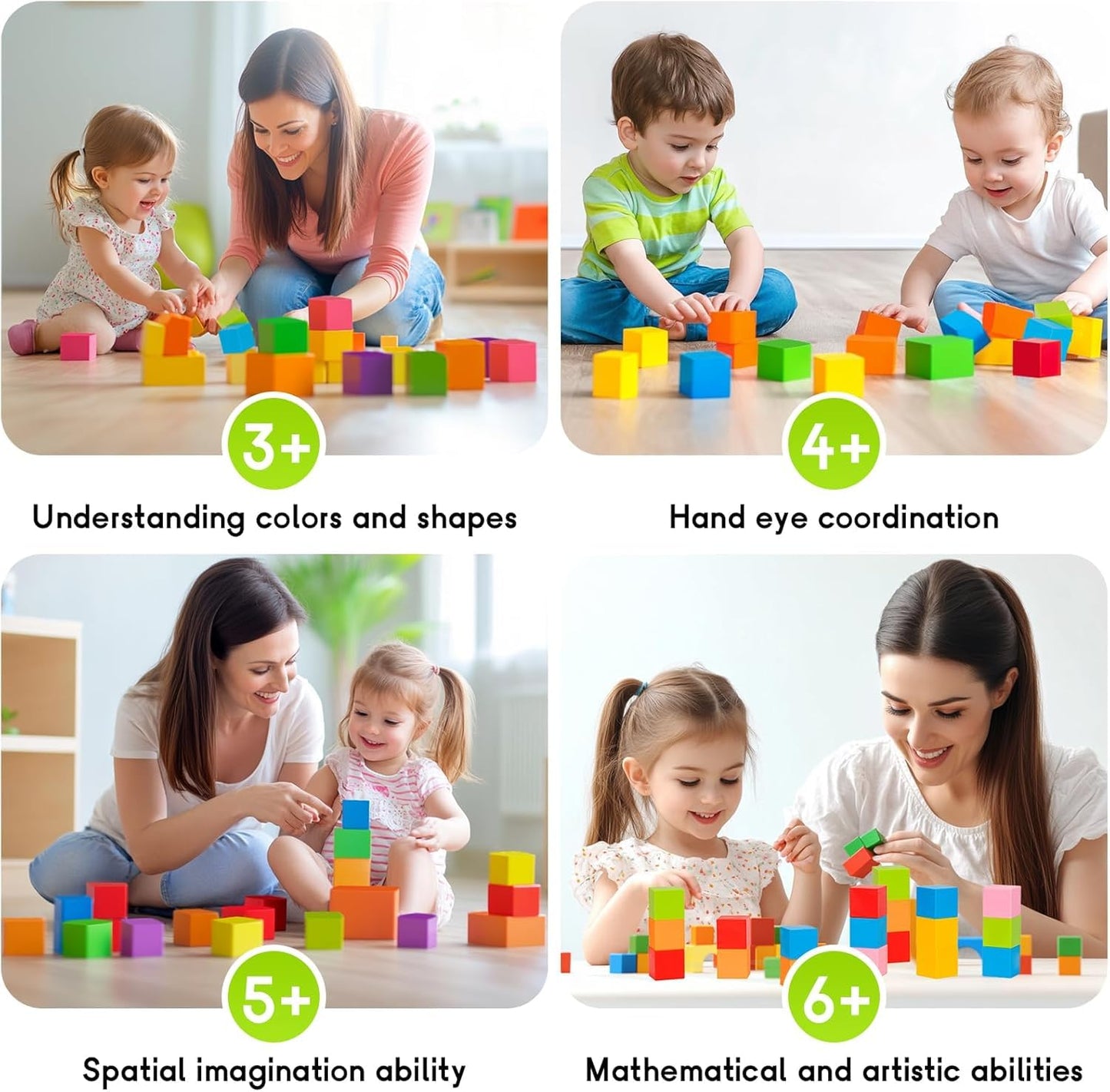 Hisine Magnetic Blocks, 24 PCS 1.18 inch Magnetic Building Blocks for Toddlers 3 4 5 6 7 8 Years Old Boys Girls Magnet Cube Toys for Sensory STEM Education Gifts for Kids Ages 3+(ESP. 3-8) (48)