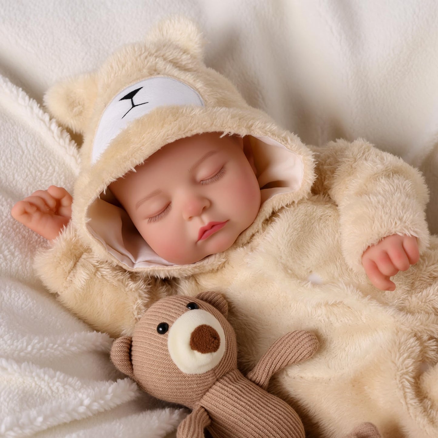 BABESIDE 20 Inch Reborn Baby Dolls, Sleeping Realistic Newborn Baby Doll, Lifelike Soft Body Real Life Doll with Accessories, Gift for Kids Age 3+ & Collectors