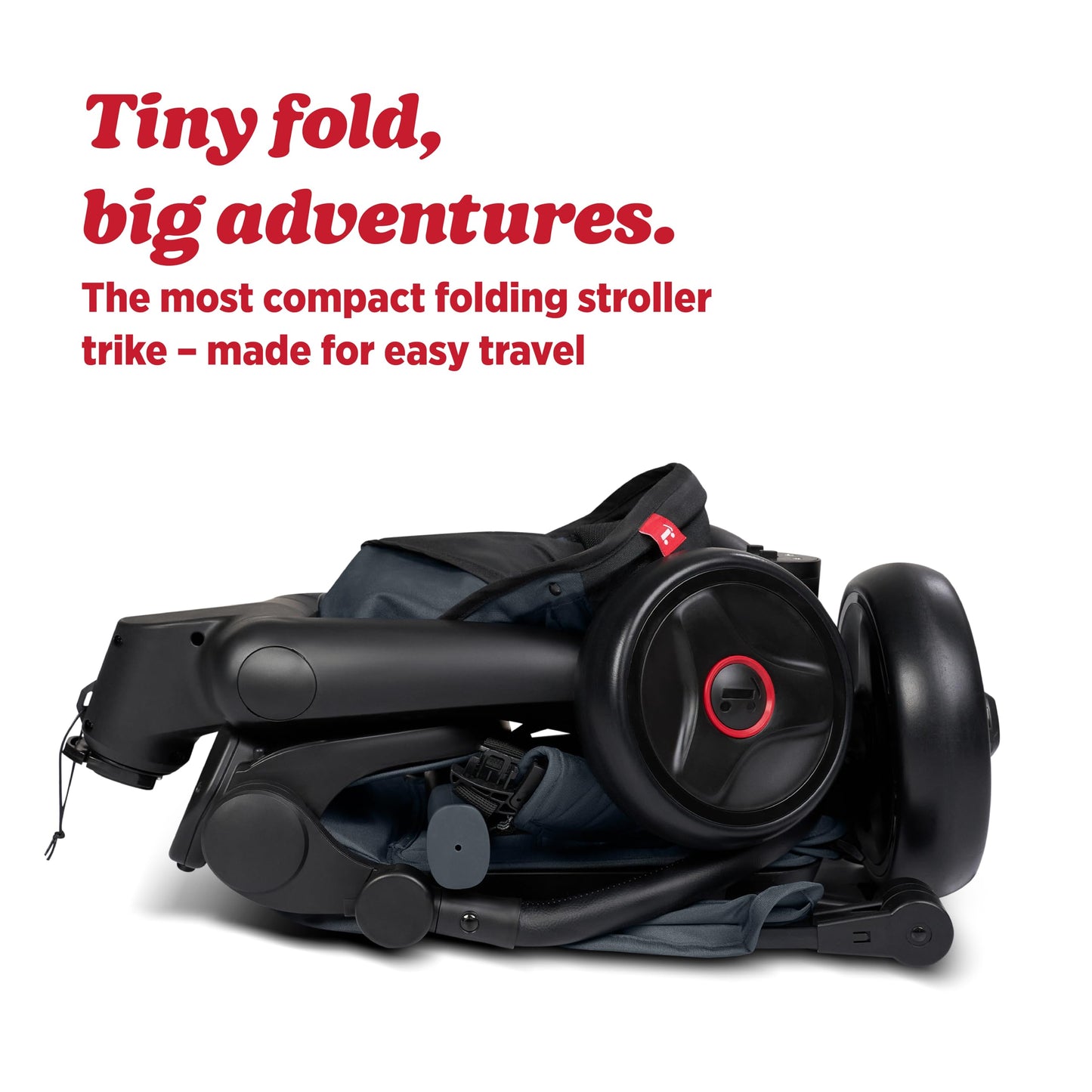 Radio Flyer Coast Folding Stroller Trike, for Kids 6 Months-3 Years, Lightweight, Compact, 4 Riding Modes, UV Canopy, 5Point Harness, Safety Bar, Cup Holder, Storage, Stroller Tricycle for Toddlers