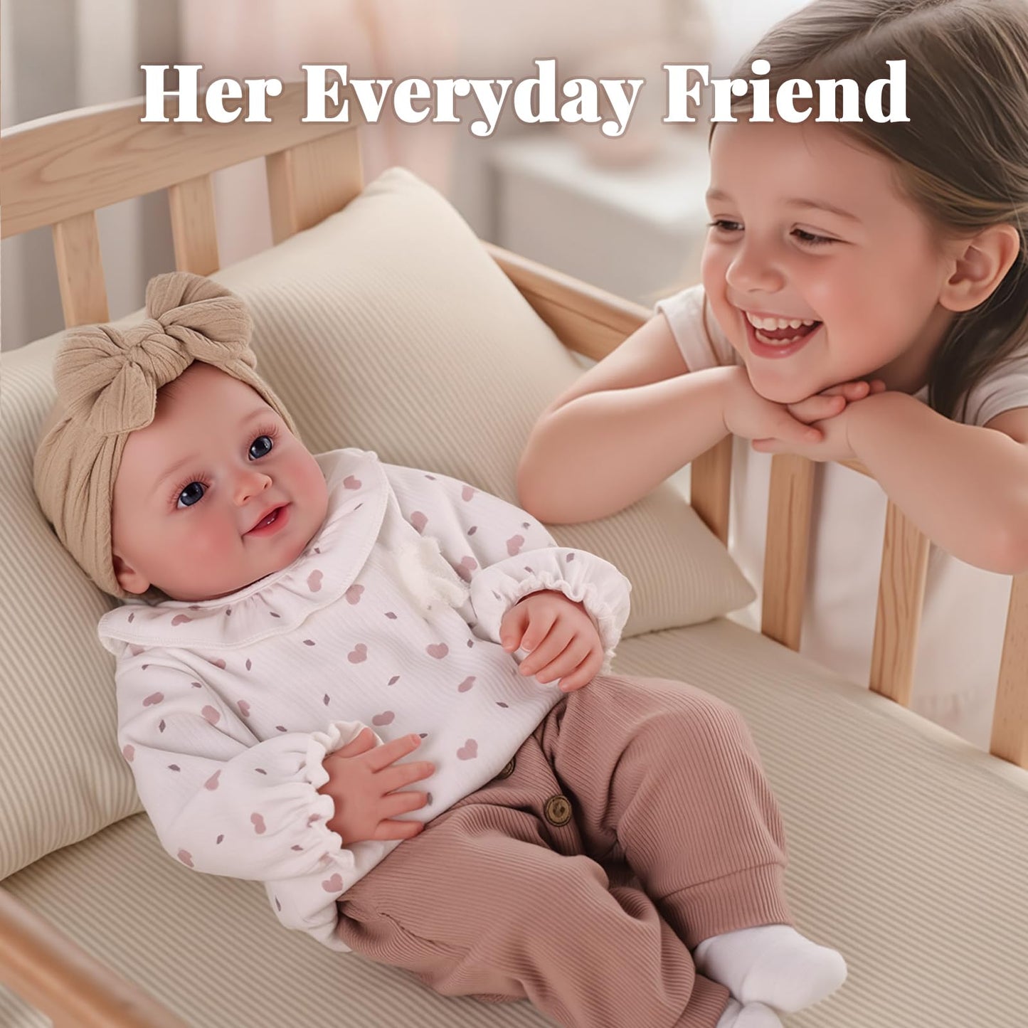 BABESIDE Lifelike Reborn Baby Dolls Tess - 17Inch Cute Soft Vinyl Realistic-Newborn Baby Doll Poseable Smiling Real Life Baby Dolls with Complete Accessories for 3+ Years Old Gifts