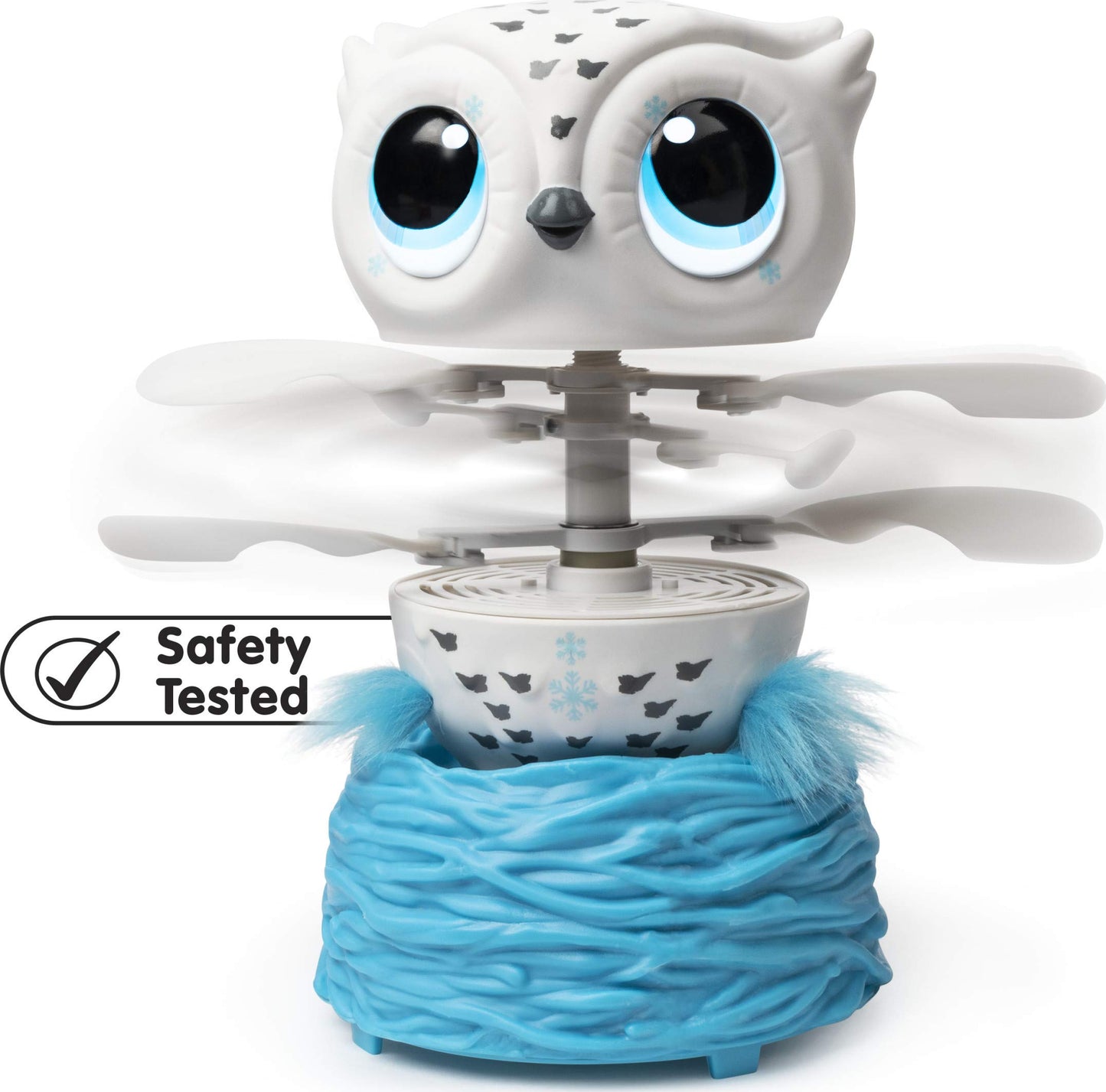 Owleez, Flying Baby Owl Interactive Toy with Lights and Sounds (White), for Kids Aged 6 and Up