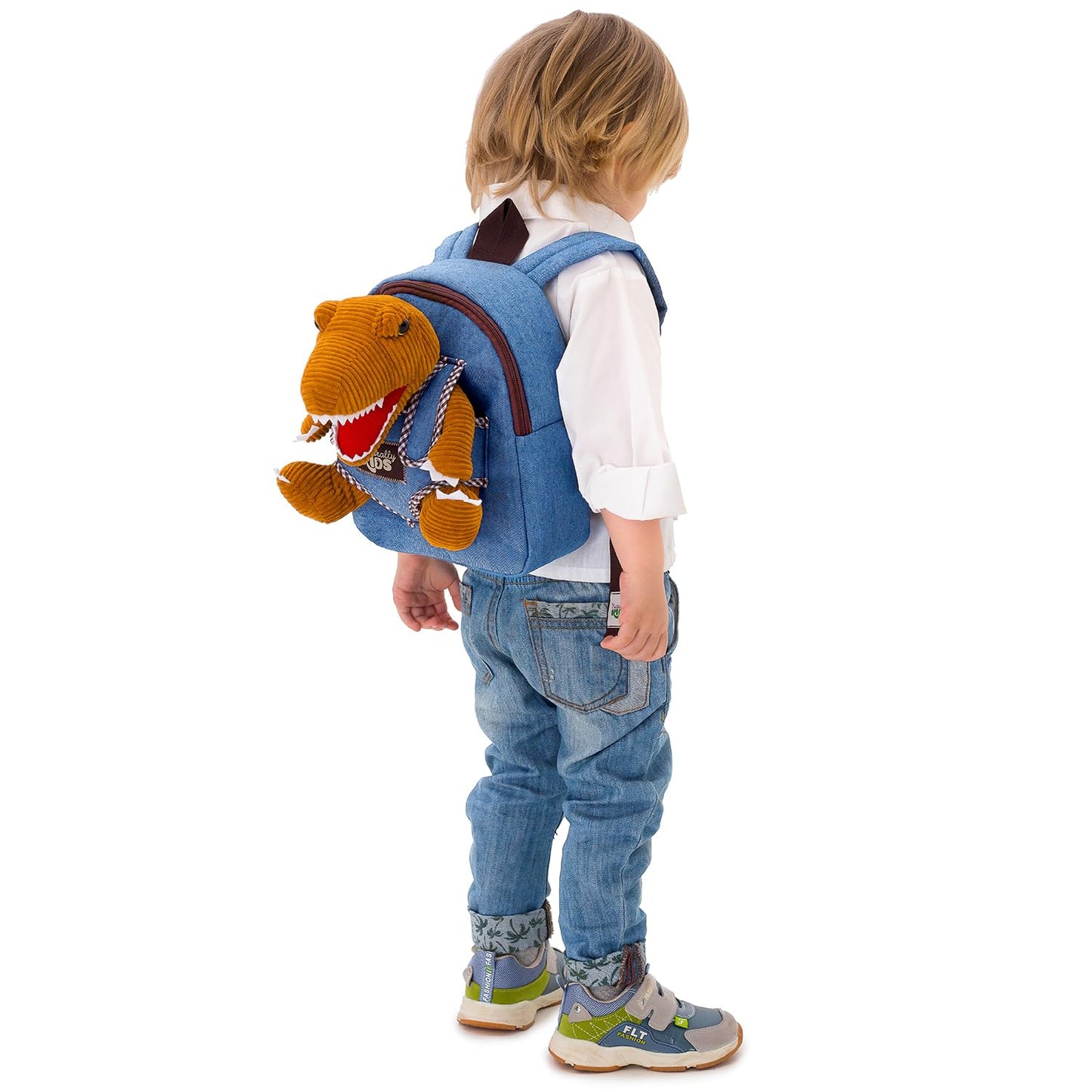 Naturally KIDS Toddler Backpack w Dinosaur Toys for Kids 2-4, 2 Year Old Boy Birthday Gift, 3 Year Old Boy Gift Girl, Toddler Dinosaur Toy