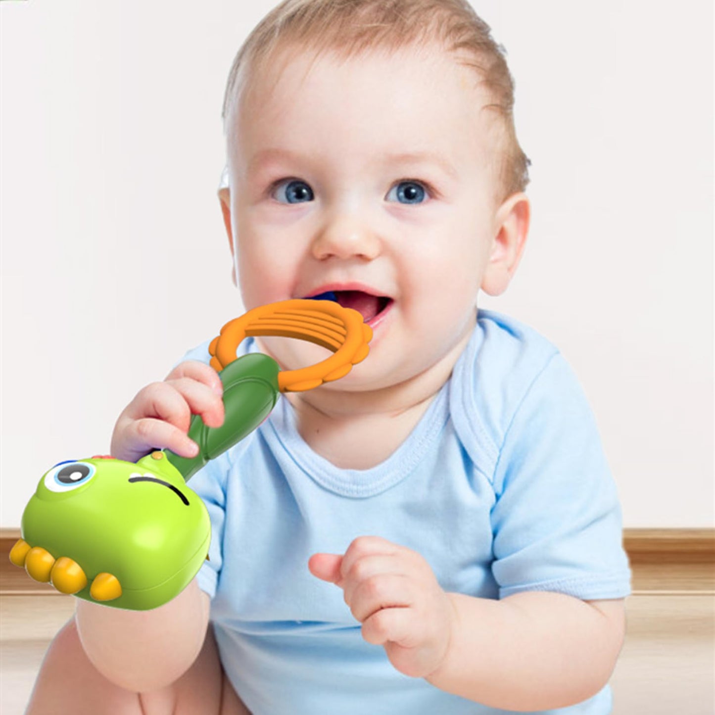 HAOHAOSHUA 8pcs Baby Rattles Toys Set for 3+ Months,Easy-Grasp Ball,Plastic Ringdrum,Barbell Rattles,Shakers and Teethers,BPA-Free,Lightweight,Unisex,Baby Gift