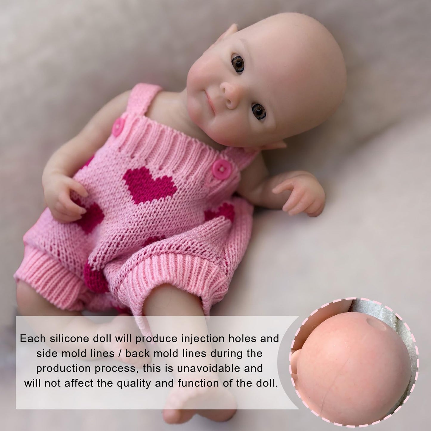 Gileutay 12 inch Full Silicone Reborn Baby Doll Girl Lifelike Newborn Dolls Open Mouth Real Life Baby Dolls with Feeding Accessories