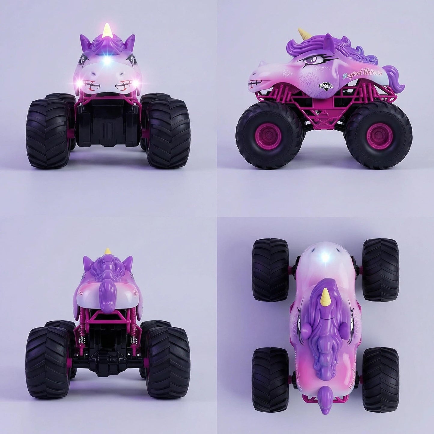 Unicorn RC Car, Pink Remote Control Car for Girls, 1:18 Amphibious Waterproof Monster Truck Unicorn Toys 2.4 GHZ Remote Control 360 ° Rotation Stunt Car, Gifts for Girls 6 + Years Old on Birthday