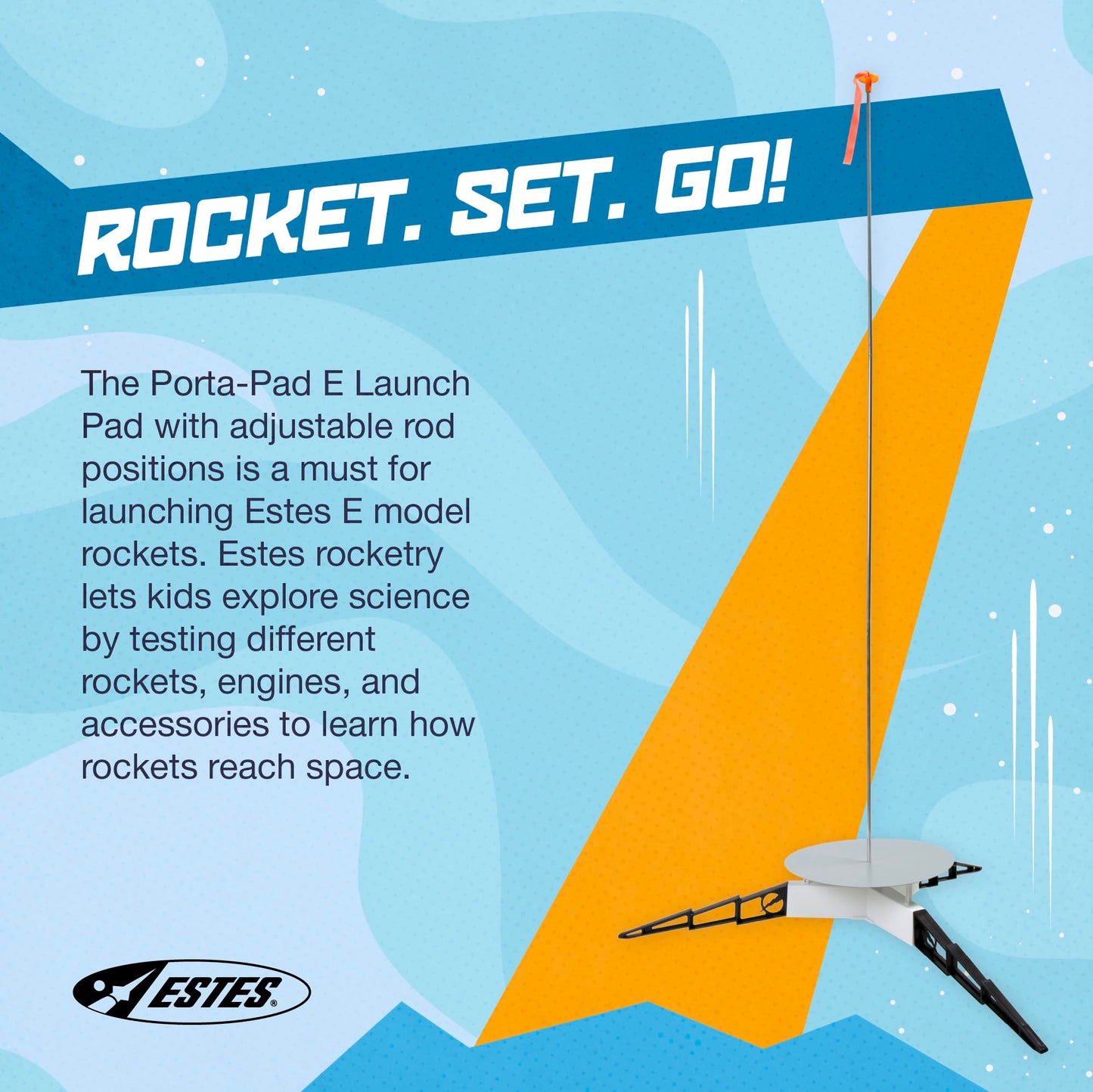 Estes 2238 Porta Pad E Launch Pad, Flying-Rocket-Model Launch Pad, Rocket Model Kit Accessories for Ages 10+