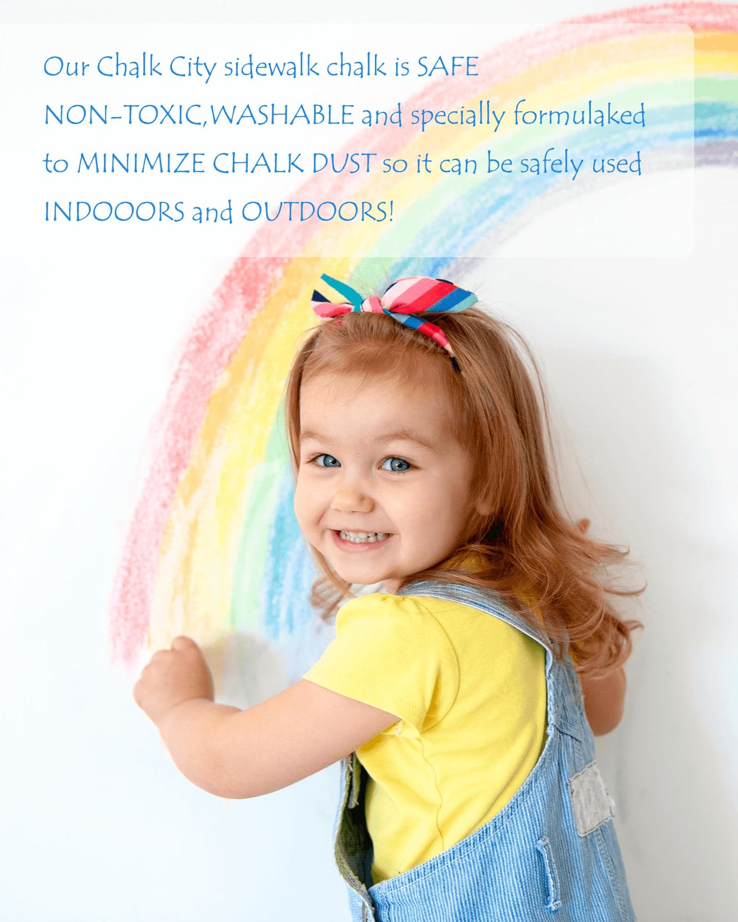 NewFamily 36-Color Dustless Chalk with Holders, Non-Toxic Washable Sidewalk & Blackboard Chalk for Kids' Toddler Art & Indoor Play
