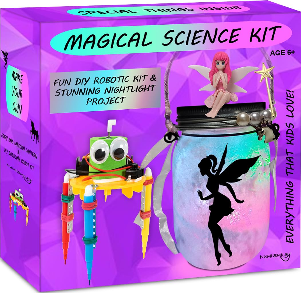 Make Your Own Girls STEM Toy - Fairy Night Light Craft Set & DIY Robotic Kit - Fun Birthday Present for Girls Ages 6 7 8 9 10 11 12 Years Old