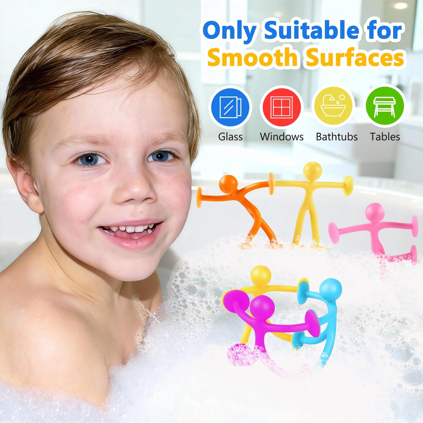 GOLDGE 35 Pack Suction Cup Sensory Toys, Silicone Suction Fidget Toys for Kids with Autism, Bulk Travel Toys for Calming Down, Stress Relief, Party Favors, Stocking Stuffers, Prizes for Boys & Girls