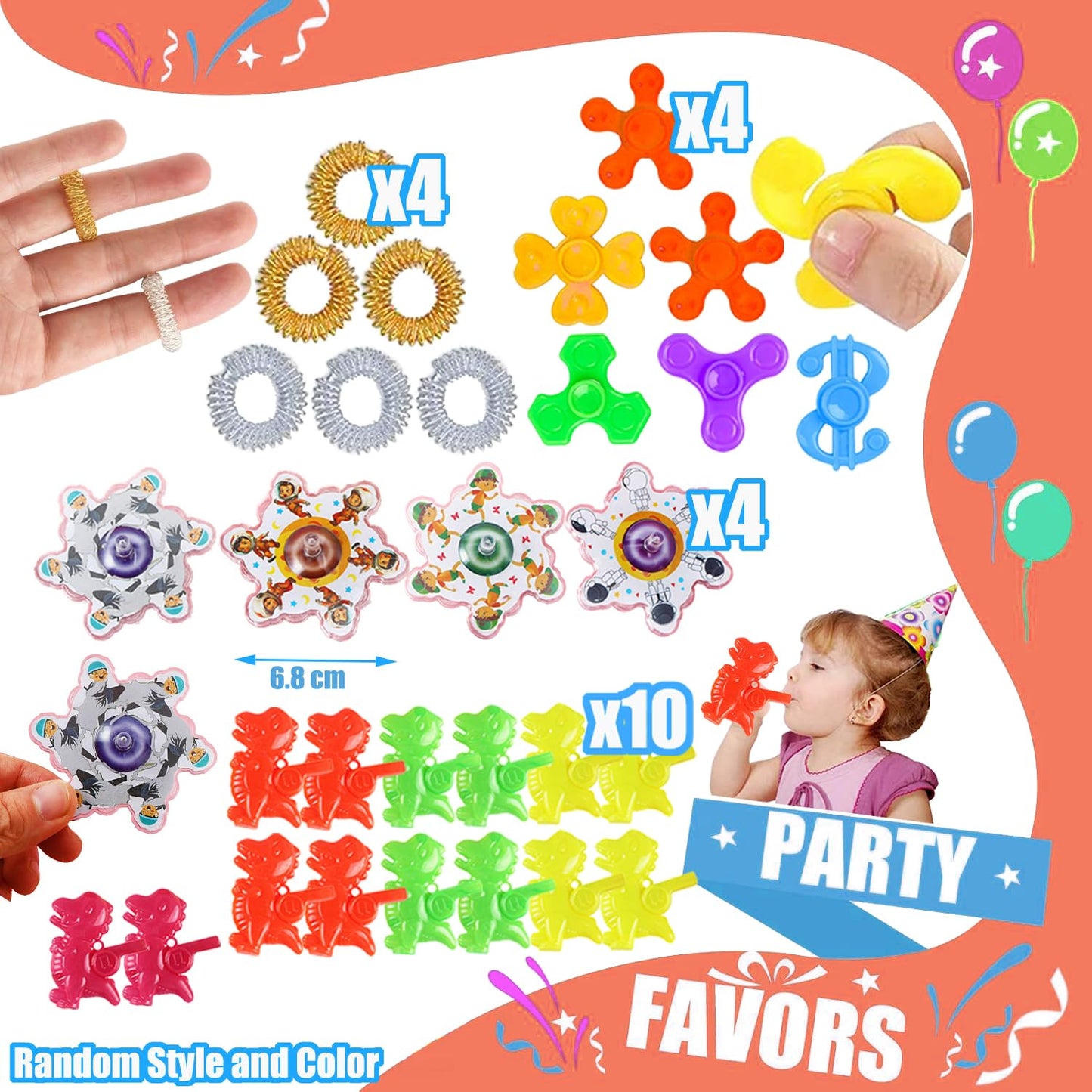 Korilave 132 Pcs Party Favors for Kids 4-8, Treasure Box Toys for Classroom, Prizes for Kids Classroom, Pinata Fillers Goodie Bags Stuffers, Bulk Fidget Toys Birthday Gifts