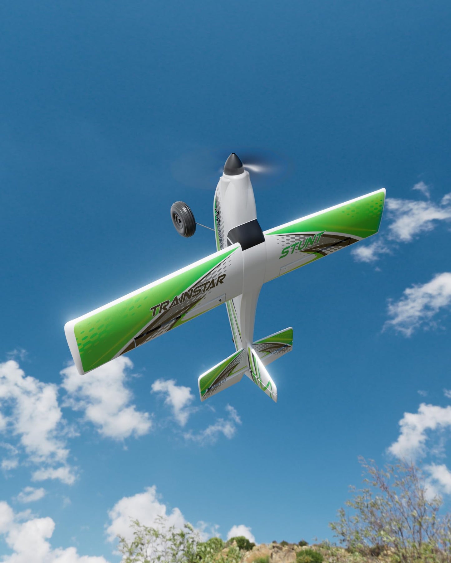 volantexrc 4 CH RC Plane TrainStar 500mm Brushless Remote Control Airplane Fighter RTF with 6-Axis Gyro,3 Modes & Aerobatics, 2.4GHz Radio Controlled Aircraft for Beginners & Adults (Green)