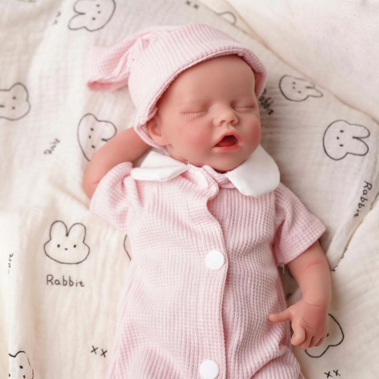 GUIENRLEA Reborn Baby Dolls Silicone Full Body, 12 Inch Platinum Silicone Bathable Poseable Soft Lifelike Newborn Body Dolls for Kids 3+ & Collectors