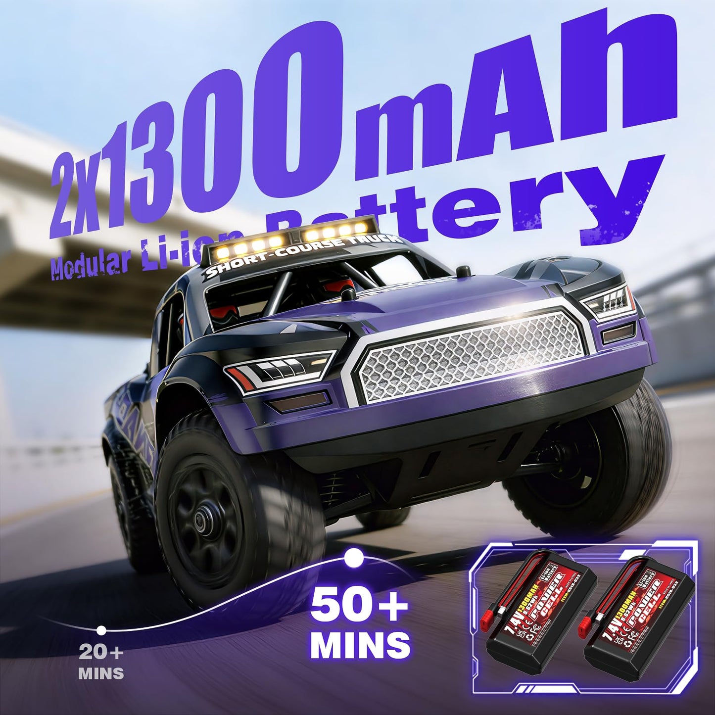 X-TMAGA Remote Control RC Cars 1:16 Monster Truck Toys Cars for Adult & Boys, 4WD Off-Road, Metal Transmission Parts, High Speed Fast 40+ KPH, 4X4 Waterproof with 2 Rechargeable Batteries (HS16-83)