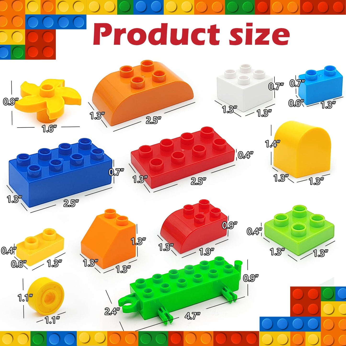 CONVENTEJOY 150 Pcs Classic Building Blocks Set for Toddlers 3-6, Large Building Bricks Train Educational Toy STEM Toys Compatible with Major Brands Gift for Kids
