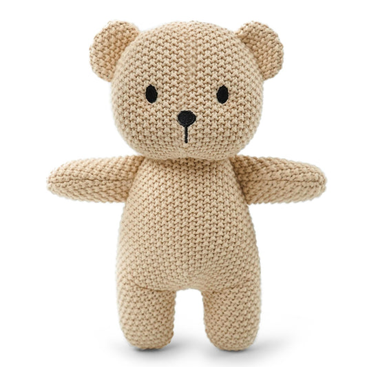 Cute Knitted bear stuffed animals, baby Crochet Stuffed Animal and soft toys. Cute small animal dolls, 10 inch teddy bear plush toy, soft toys for babies, boys and girls birthday Christmas