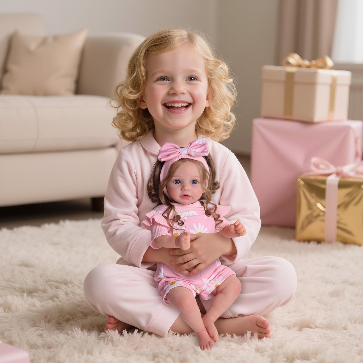 BABESIDE Reborn Baby Dolls, 20Inch Soft Cloth Body Realistic Baby Doll w/Rooted Hair and Open Eye Reborn Doll for Girls Real Life Baby Dolls Perfect for Kids Ages 3+, Playtime and Collection