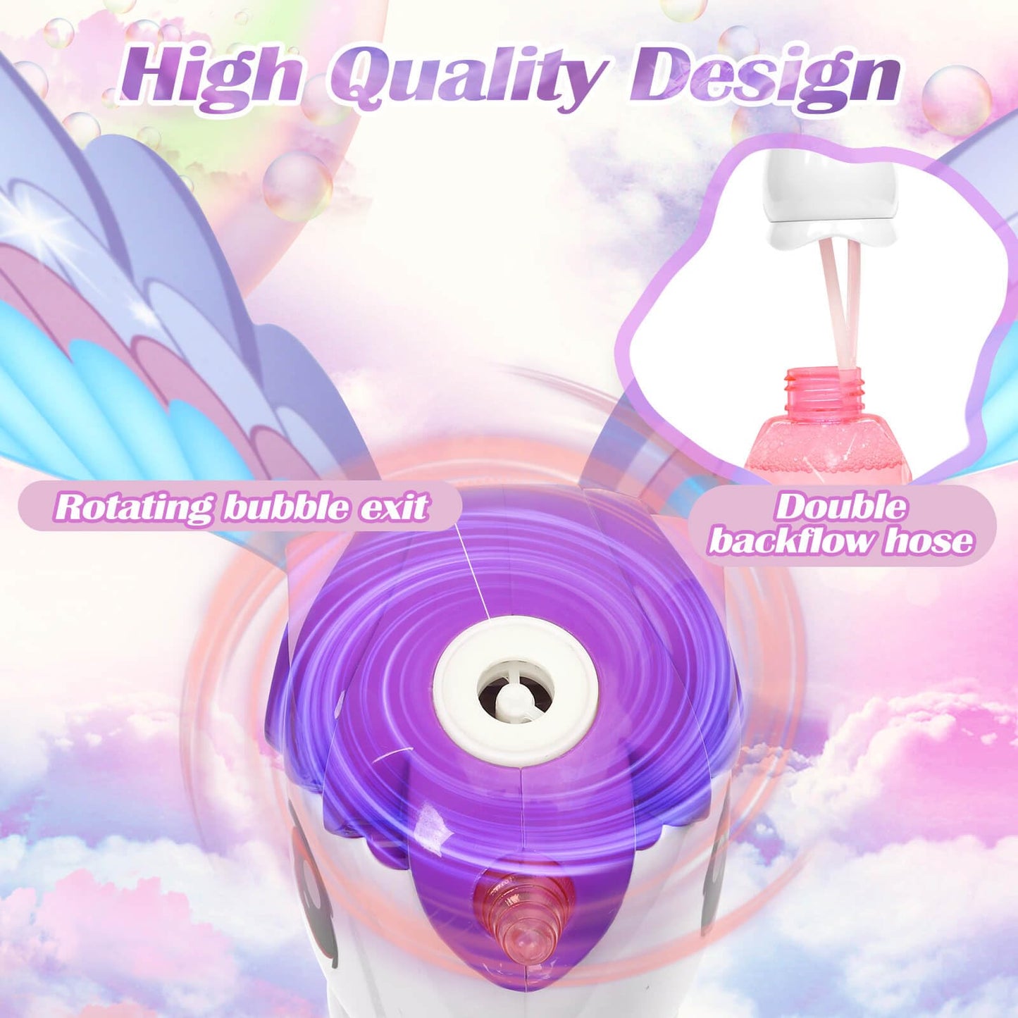 Dolanus Bubble Wands for Kids Toys Ages 3-8 Year Old: Unicorn Toys Princess Wand, Toddler Girl Toy Age 3 4-5 6 Years Old, Outdoor Party Birthday Gifts for 3 4 5 6 7 8 Year Old
