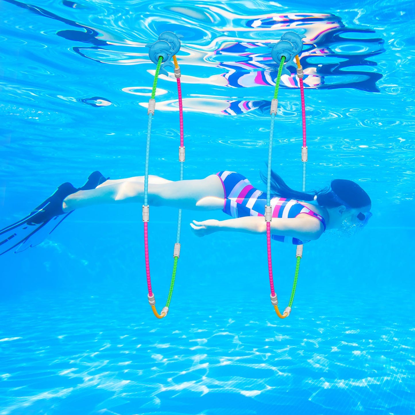 Pool Toys for Kids, 2-Pack Underwater Sports Swim Thru Rings for Kid, Ideal Pool Games Swiming Rings Toy for Boys/Girls Aged 5, 6, 7, 8, 9, 10, 11,12