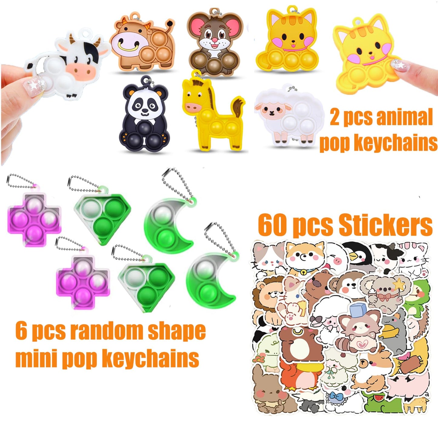124 Pcs Party Favors for Kids, Pop Fidget Toys Bulk, Treasure Box Toys for Classroom Prizes, Pinata Filler, Goodie Bag Stuffers, Treasure Chest Carnival Prizes for Boys & Girls