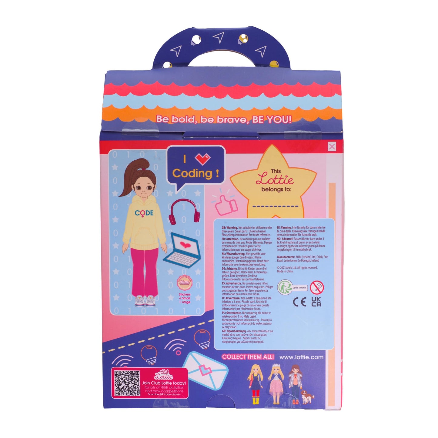 Lottie Coder Girl Doll with Laptop and Tech Accessories