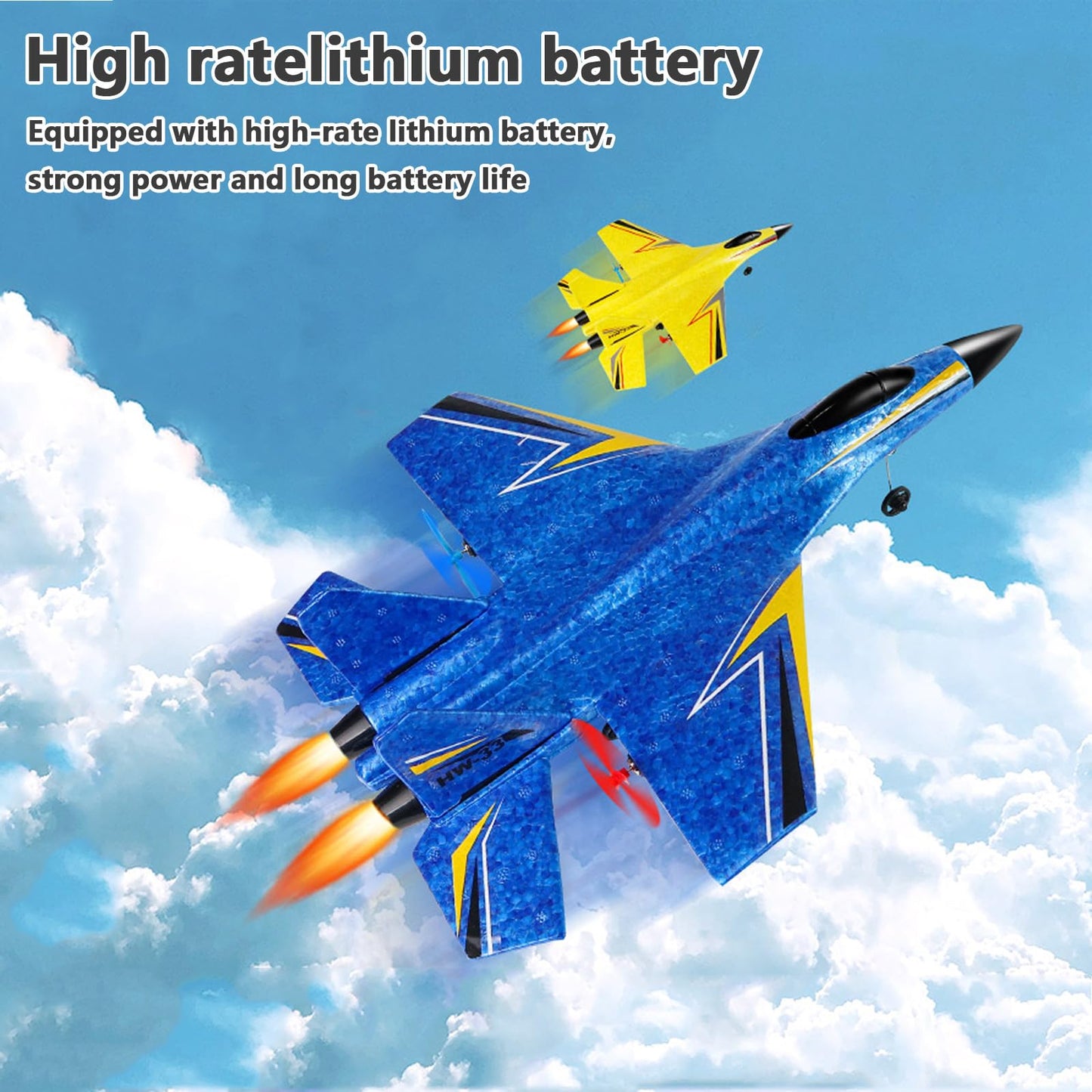 RC Airplane，Glider Aircraft.for Foam Remote Control Planes for Adults Beginners,360° Flip Easy to Fly (Blue)