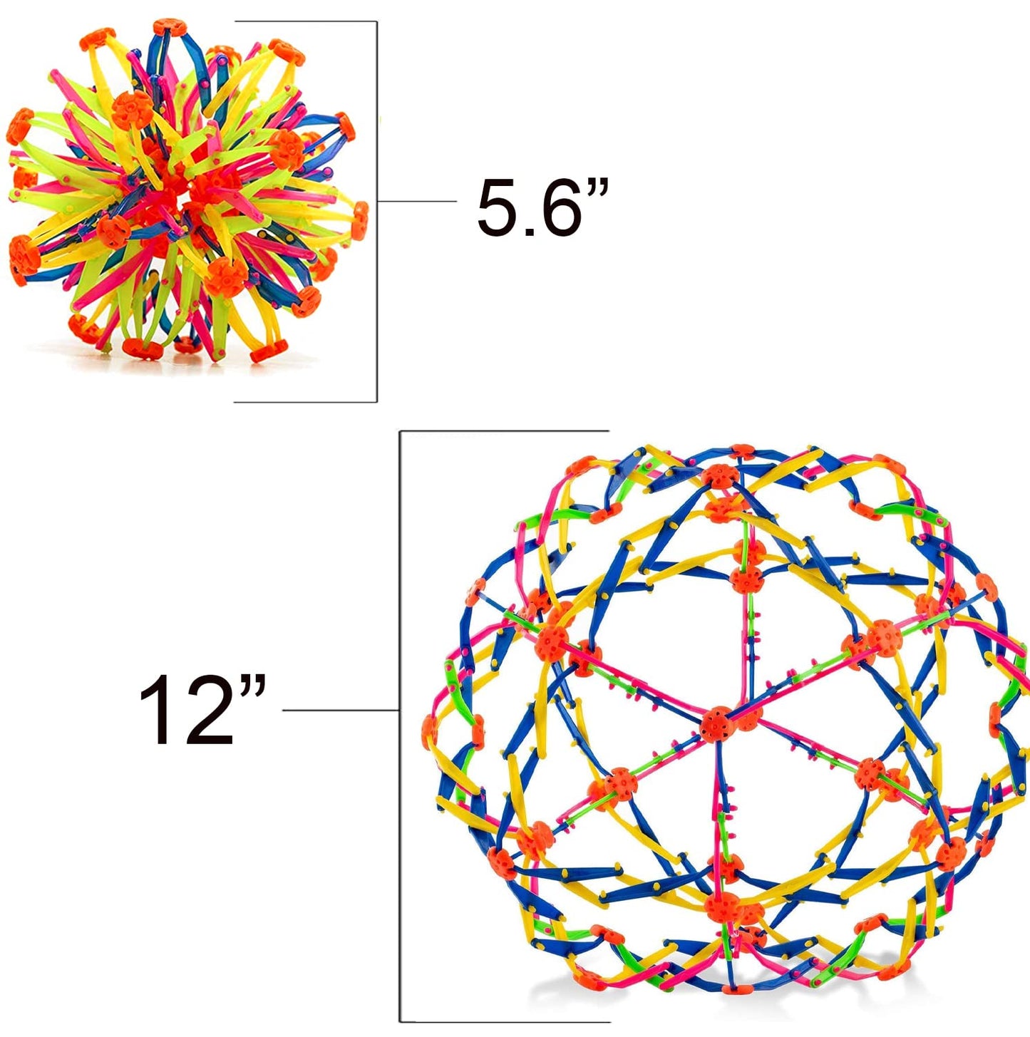 4E's Novelty Expandable Breathing Ball Sphere - Breathing Visual, Fidget Toys Expands from 6 to 12" Expanding Sphere for Kids & Adult