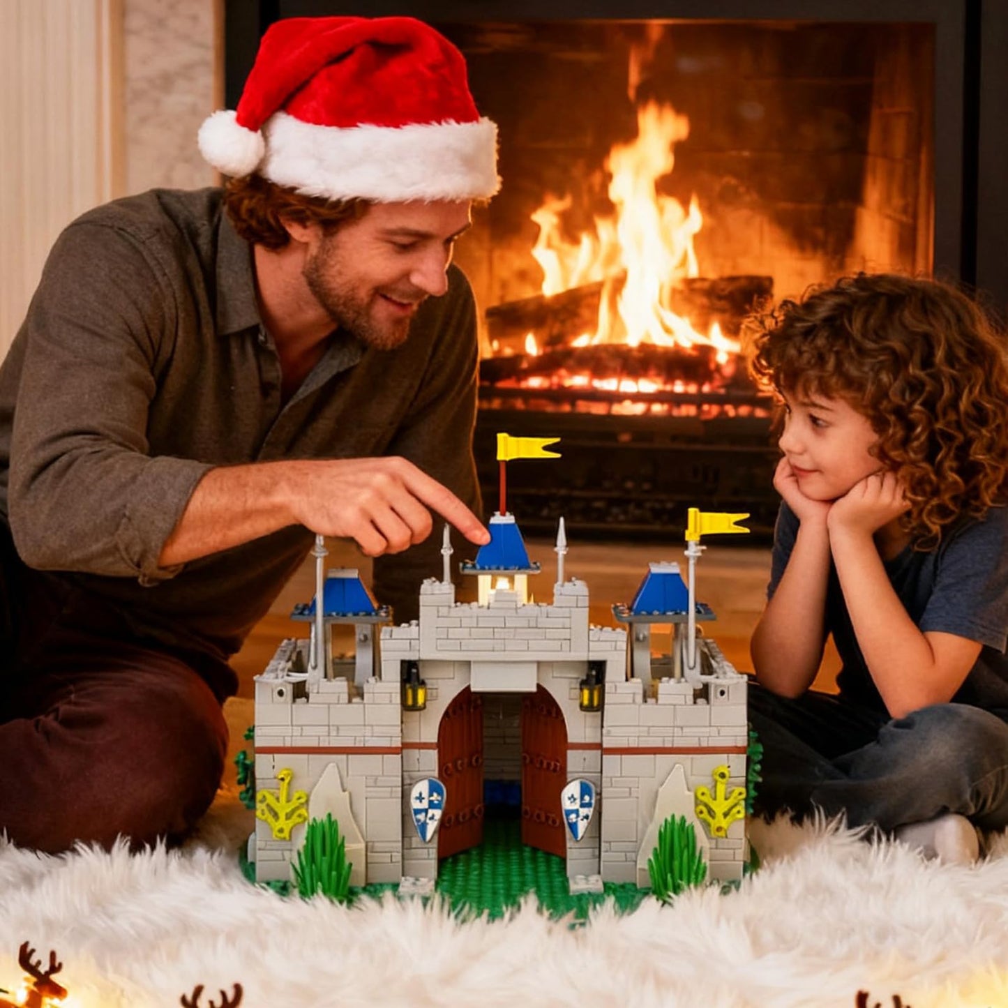 Usoway Medieval Knight Castle Building Blocks Set,Comes with 12 Knights Figures,Compatible with Lego Medieval Town Square Toys,for Adult and Children Ages 6+, 607016