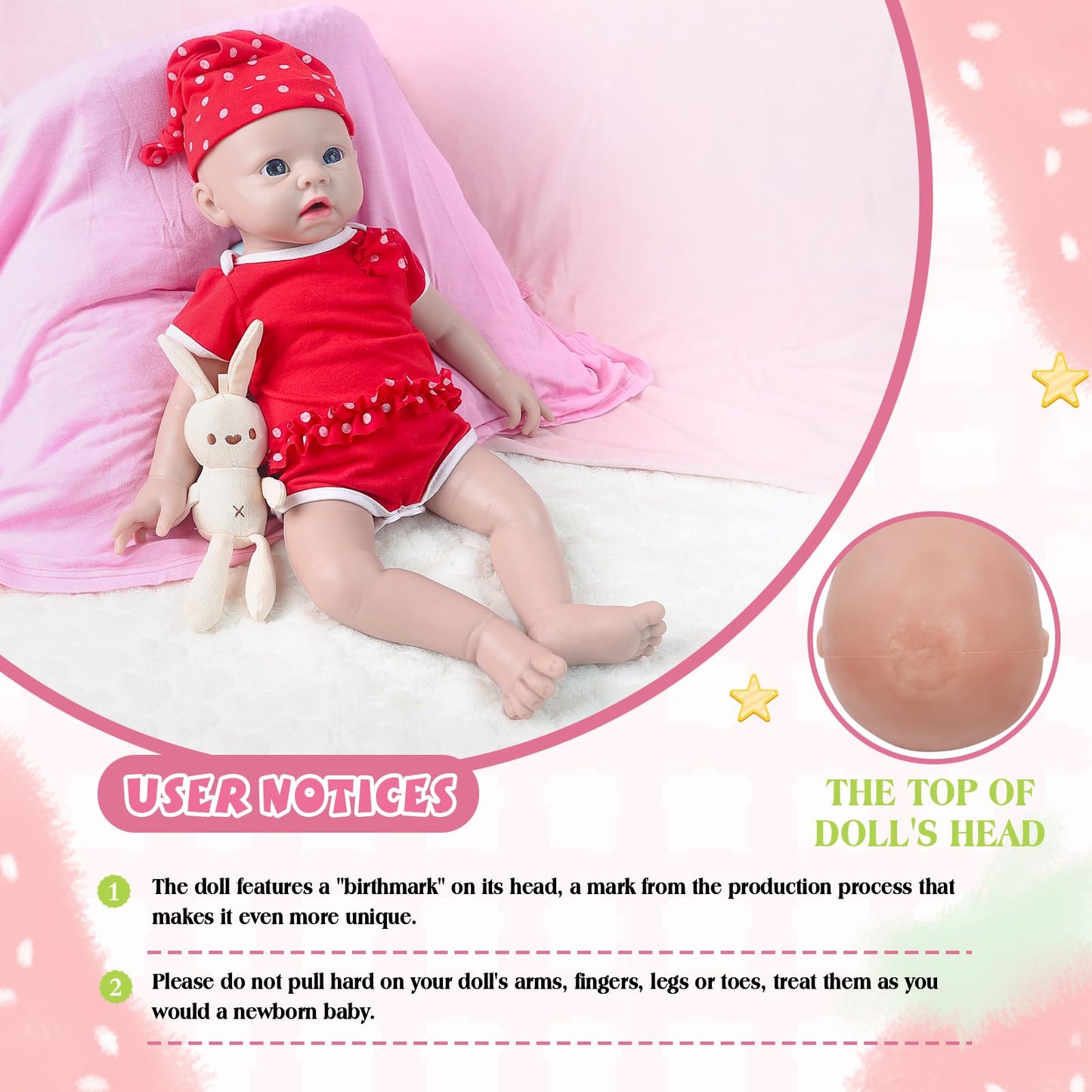 IVITA 14 inch Silicone Baby Dolls Girl Weighted 2.92 lb,[NOT Vinyl],Silicone Full Body Reborn Realistic Lifelike Real Life Newborn Soft Babies with Complete Accessories & Gift Box for Kids Age 3+