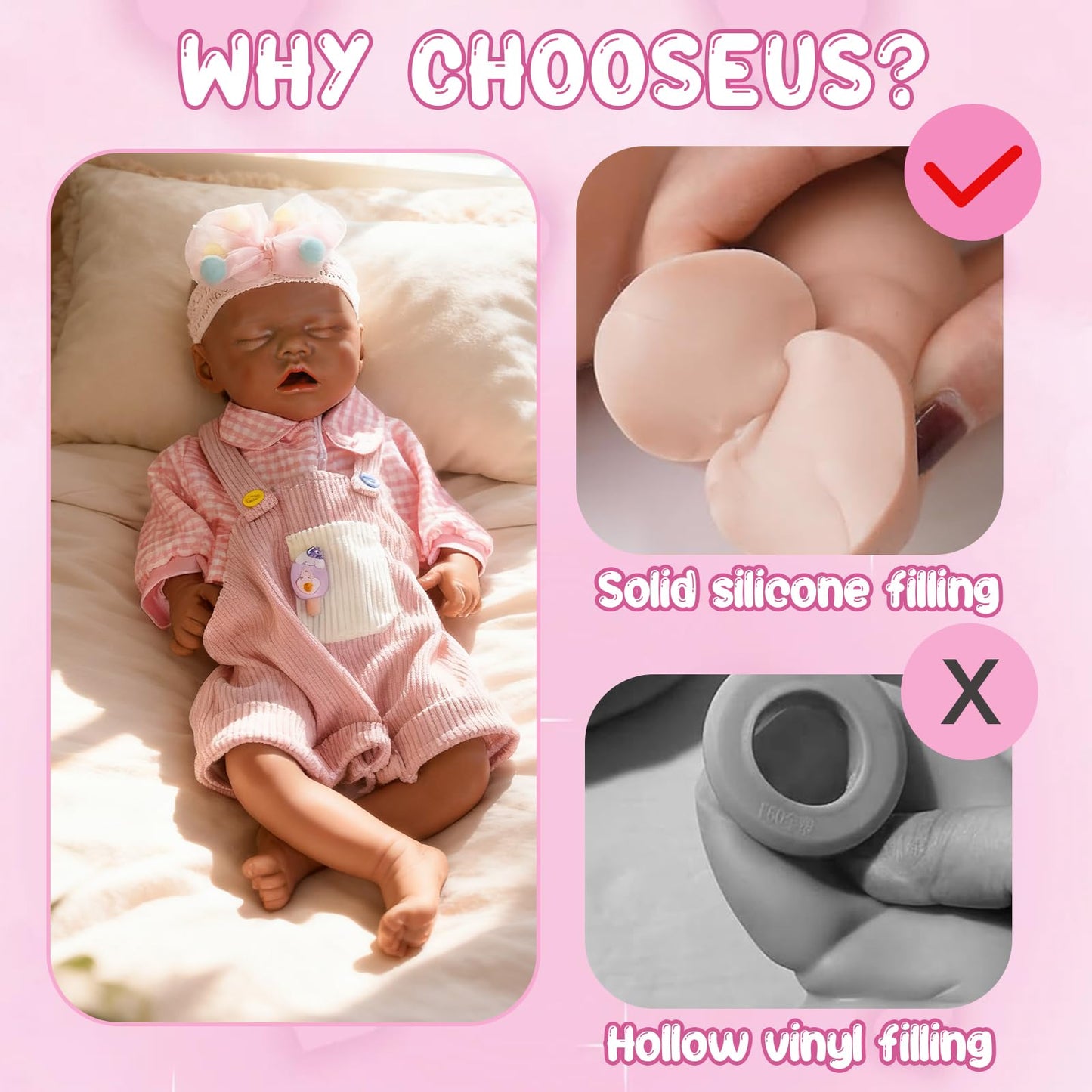 Maletofe Realistic Reborn Baby Doll, 16.5 Inch Silicone Baby Doll Girl, Full Body for Boys and Girls, Clothing Accessories Included, Kids Gift Set (Dann - Tan)
